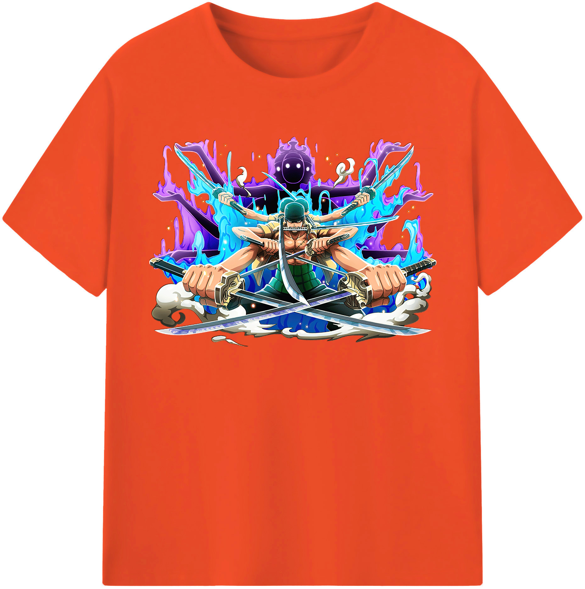 ワンピース ロロノア・ゾロ ONE PIECE Roronoa Zoro 綿100％半袖Tシャツ（フロントプリント）