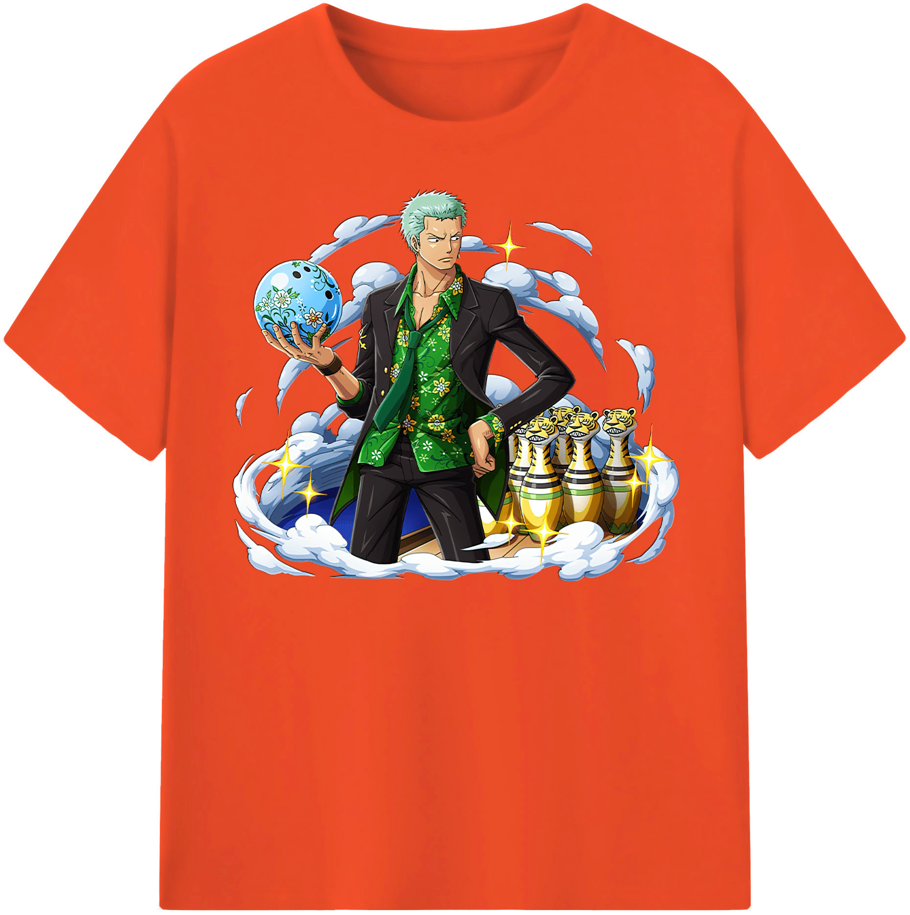 ワンピース ロロノア・ゾロ ONE PIECE Roronoa Zoro 綿100％半袖Tシャツ（フロントプリント）