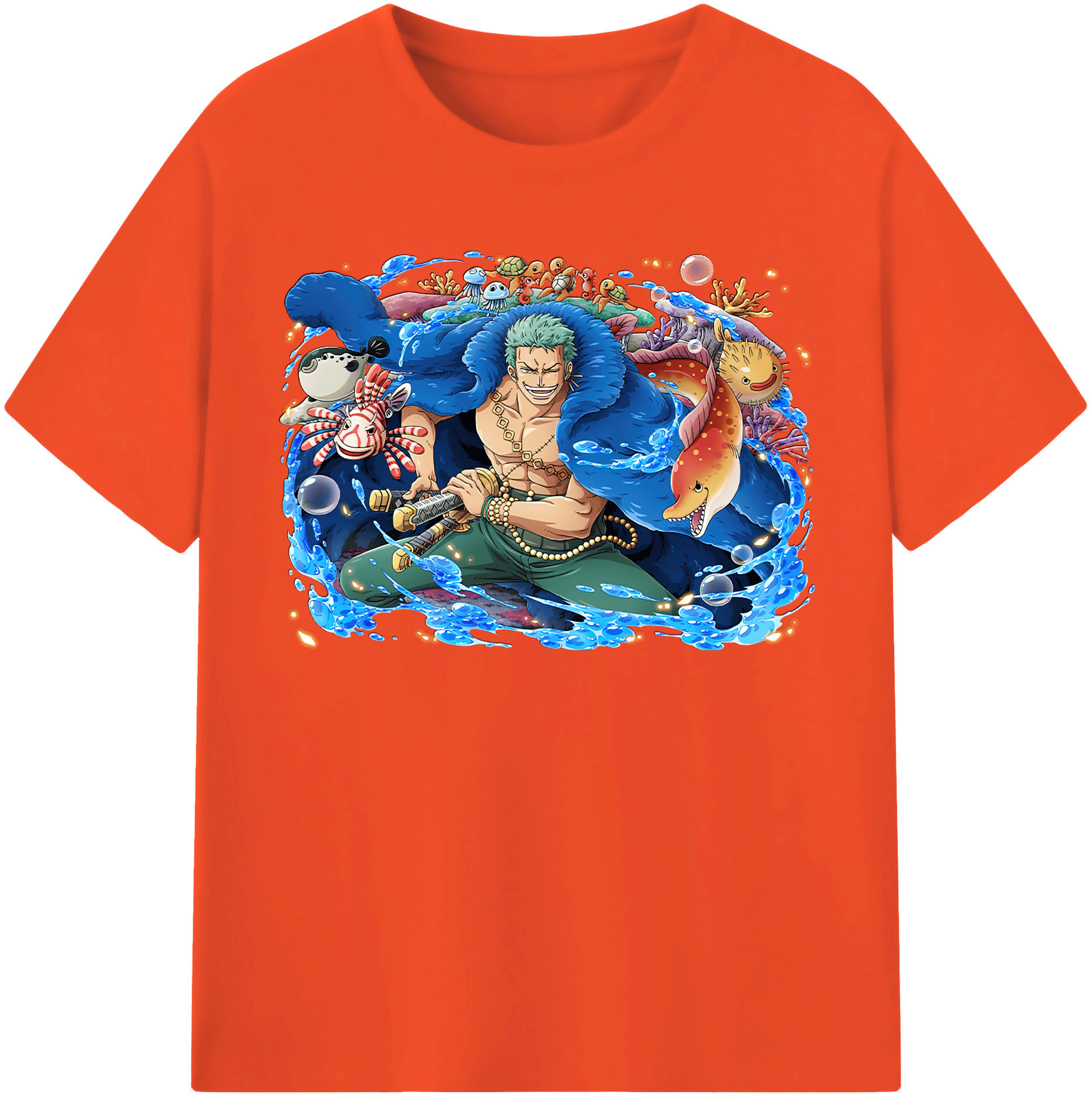 （画像用） ワンピース ロロノア・ゾロ ONE PIECE Roronoa Zoro 綿100％半袖Tシャツ（フロントプリント）