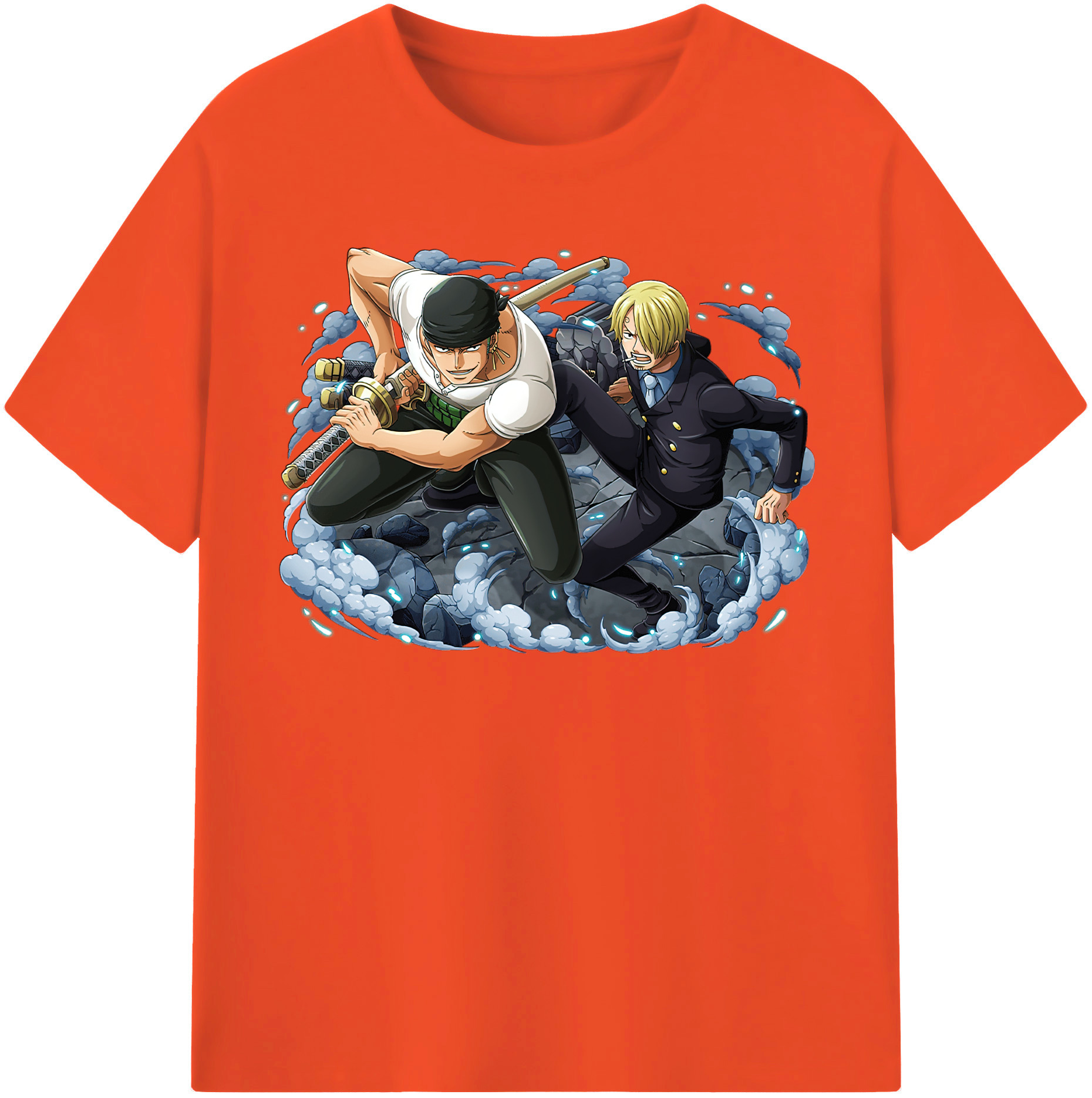 ワンピース ロロノア・ゾロ ONE PIECE Roronoa Zoro 綿100％半袖Tシャツ（フロントプリント）