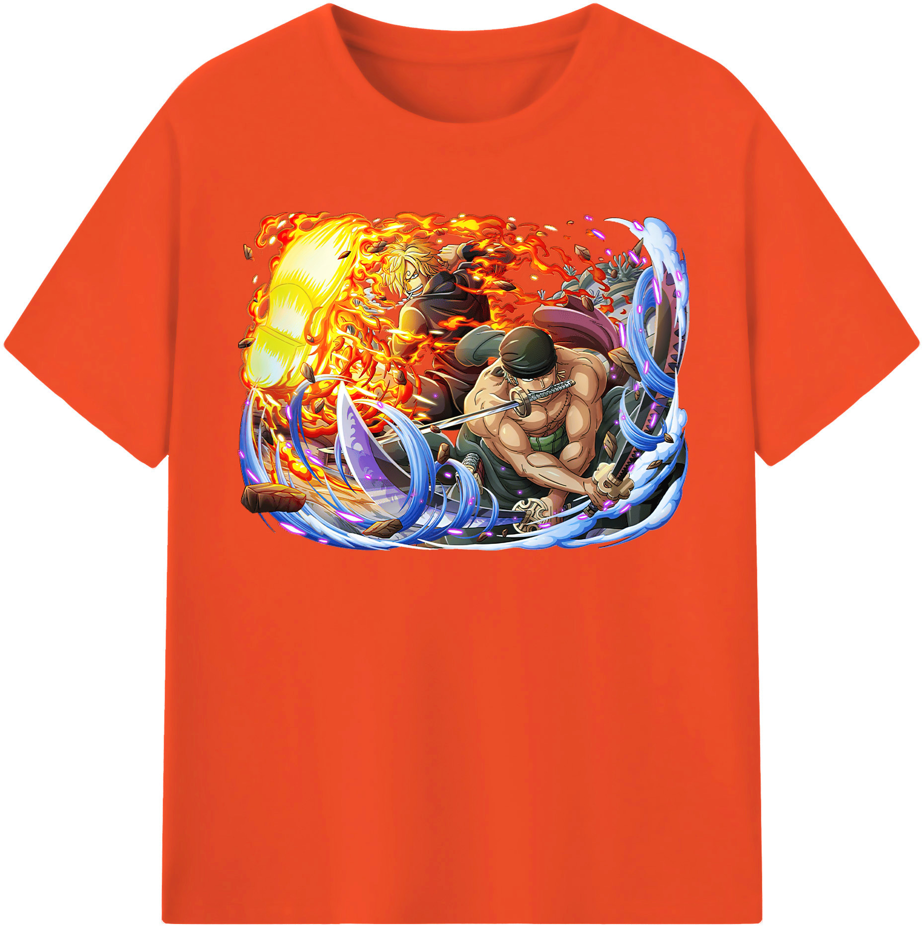 ワンピース ロロノア・ゾロ ONE PIECE Roronoa Zoro 綿100％半袖Tシャツ（フロントプリント）