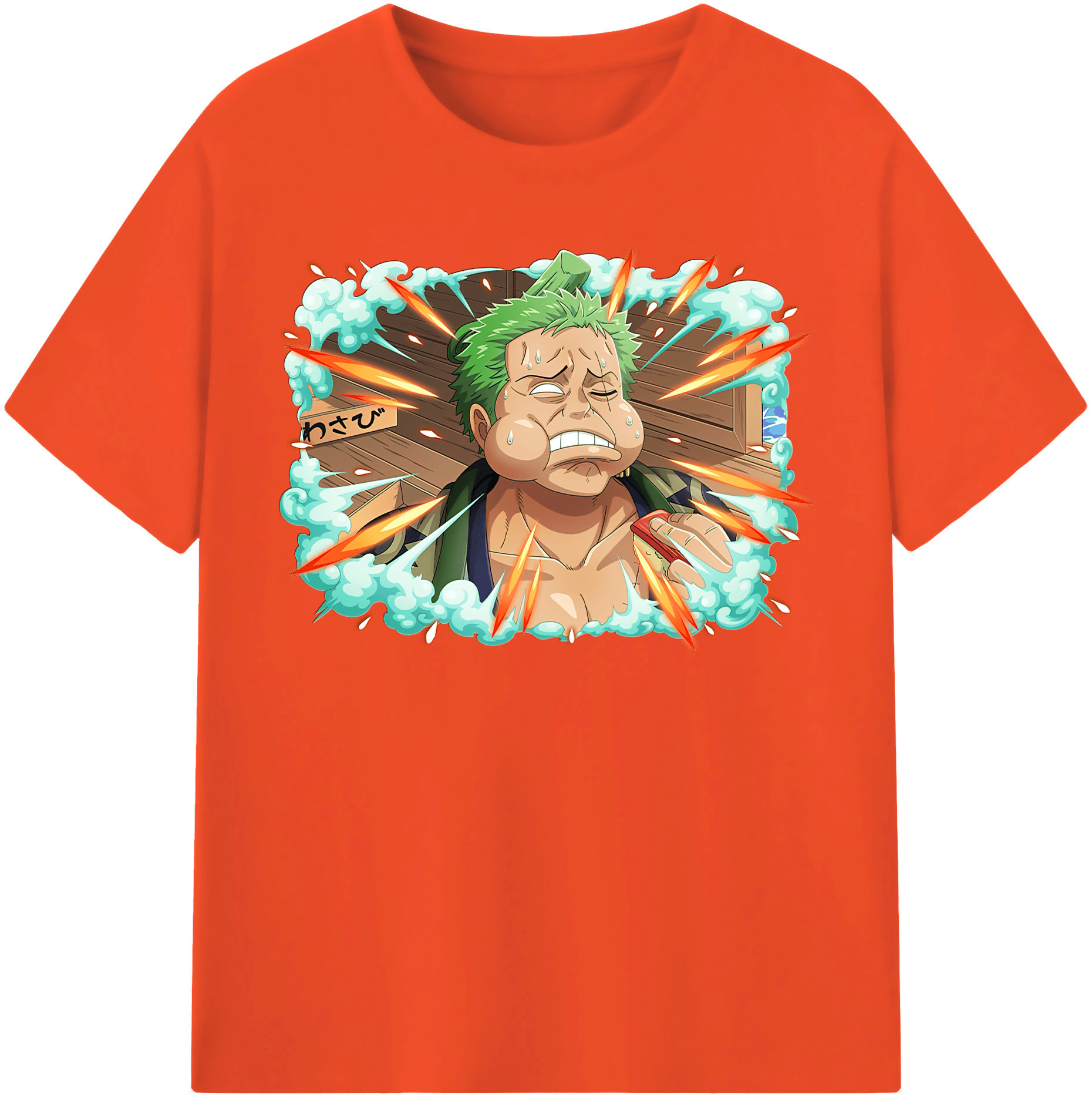 ワンピース ロロノア・ゾロ ONE PIECE Roronoa Zoro 綿100％半袖Tシャツ（フロントプリント）