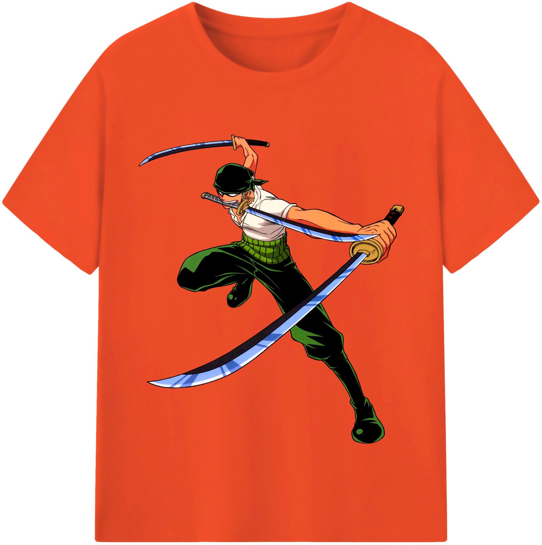 ワンピース ロロノア・ゾロ ONE PIECE Roronoa Zoro 綿100％半袖Tシャツ（フロントプリント）