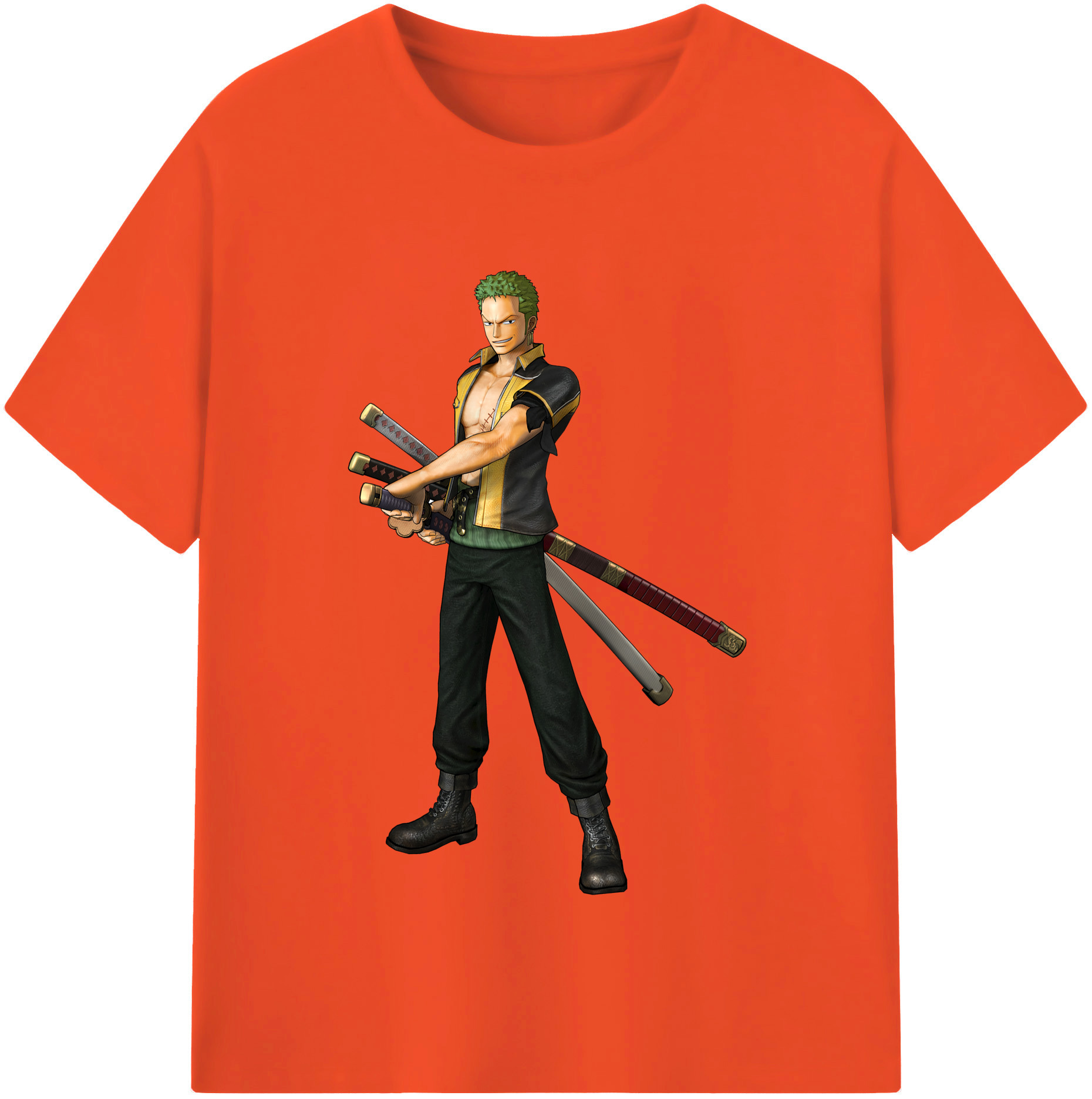 （画像用） ワンピース ロロノア・ゾロ ONE PIECE Roronoa Zoro 綿100％半袖Tシャツ（フロントプリント）
