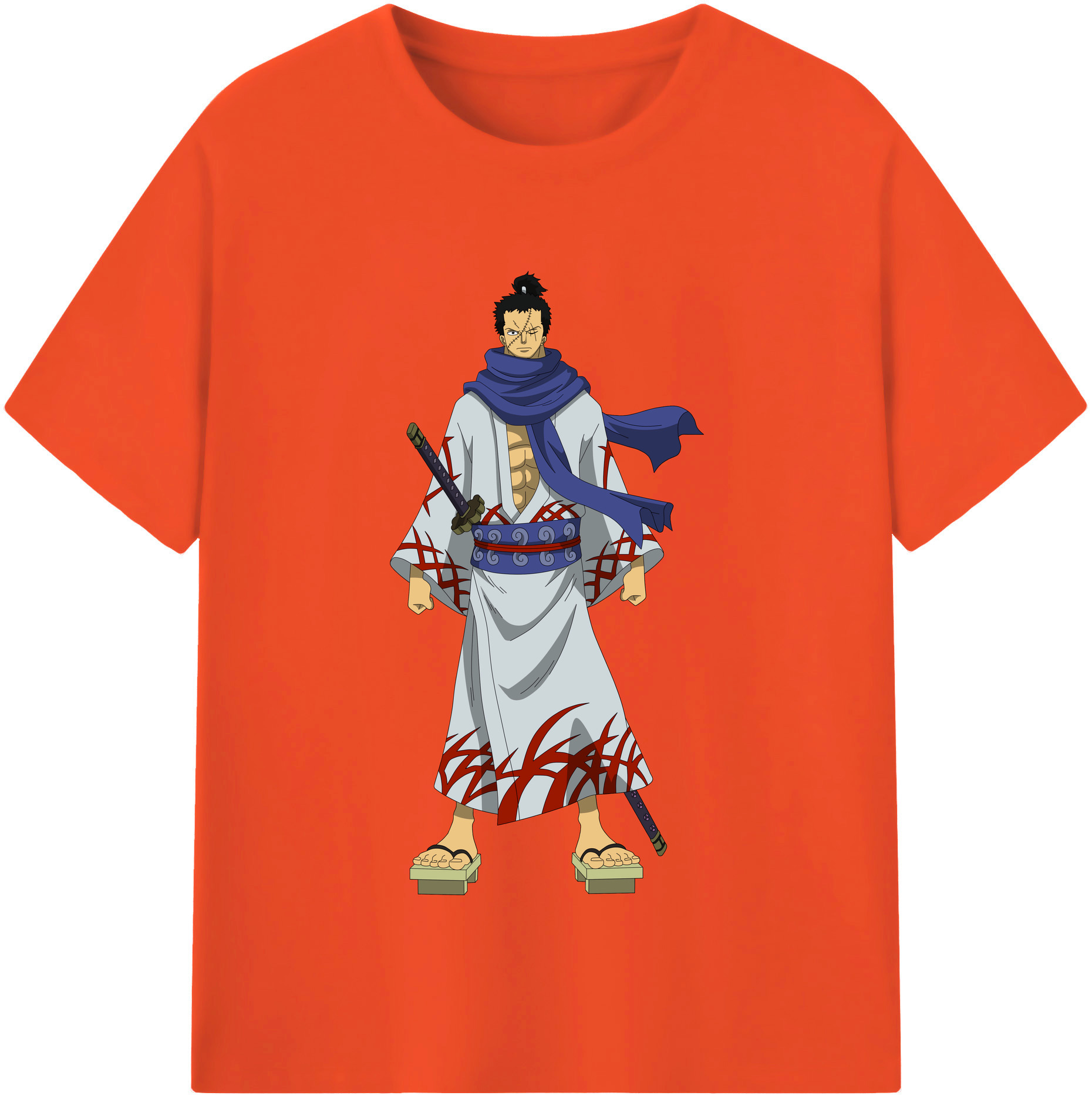 ワンピース ロロノア・ゾロ ONE PIECE Roronoa Zoro 綿100％半袖Tシャツ（フロントプリント）