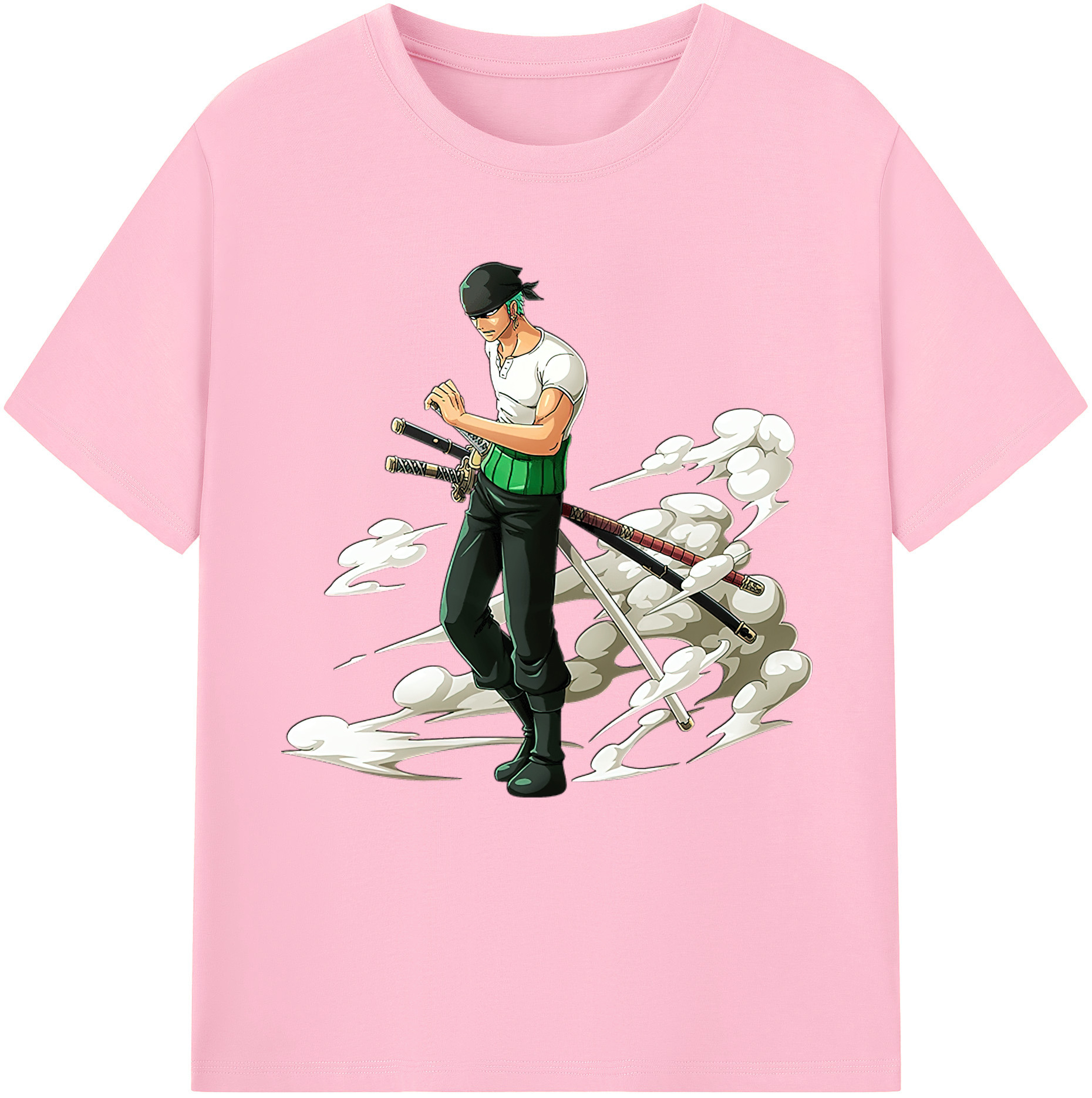 ワンピース ロロノア・ゾロ ONE PIECE Roronoa Zoro 綿100％半袖Tシャツ（フロントプリント）