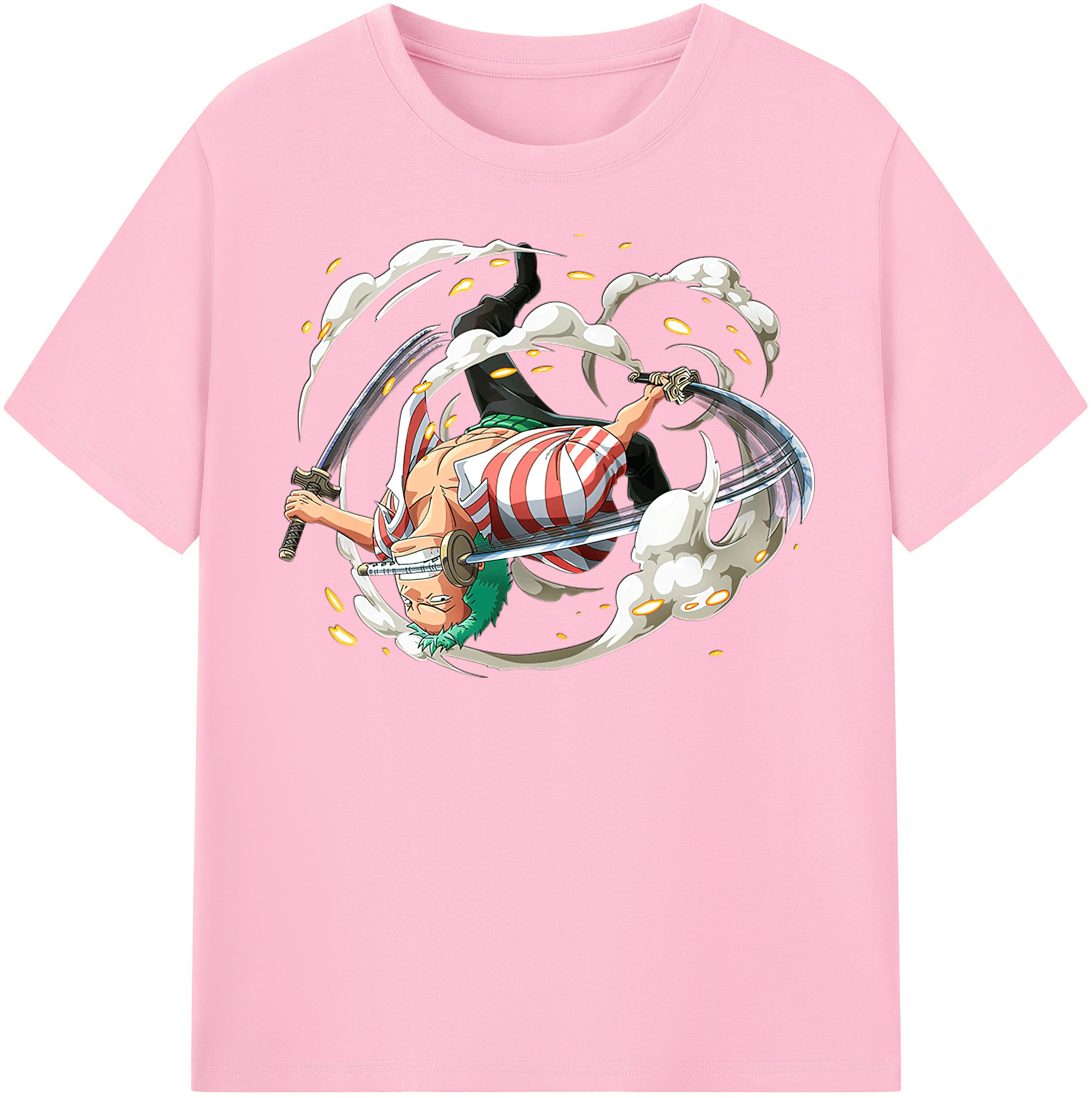 ワンピース ロロノア・ゾロ ONE PIECE Roronoa Zoro 綿100％半袖Tシャツ（フロントプリント）