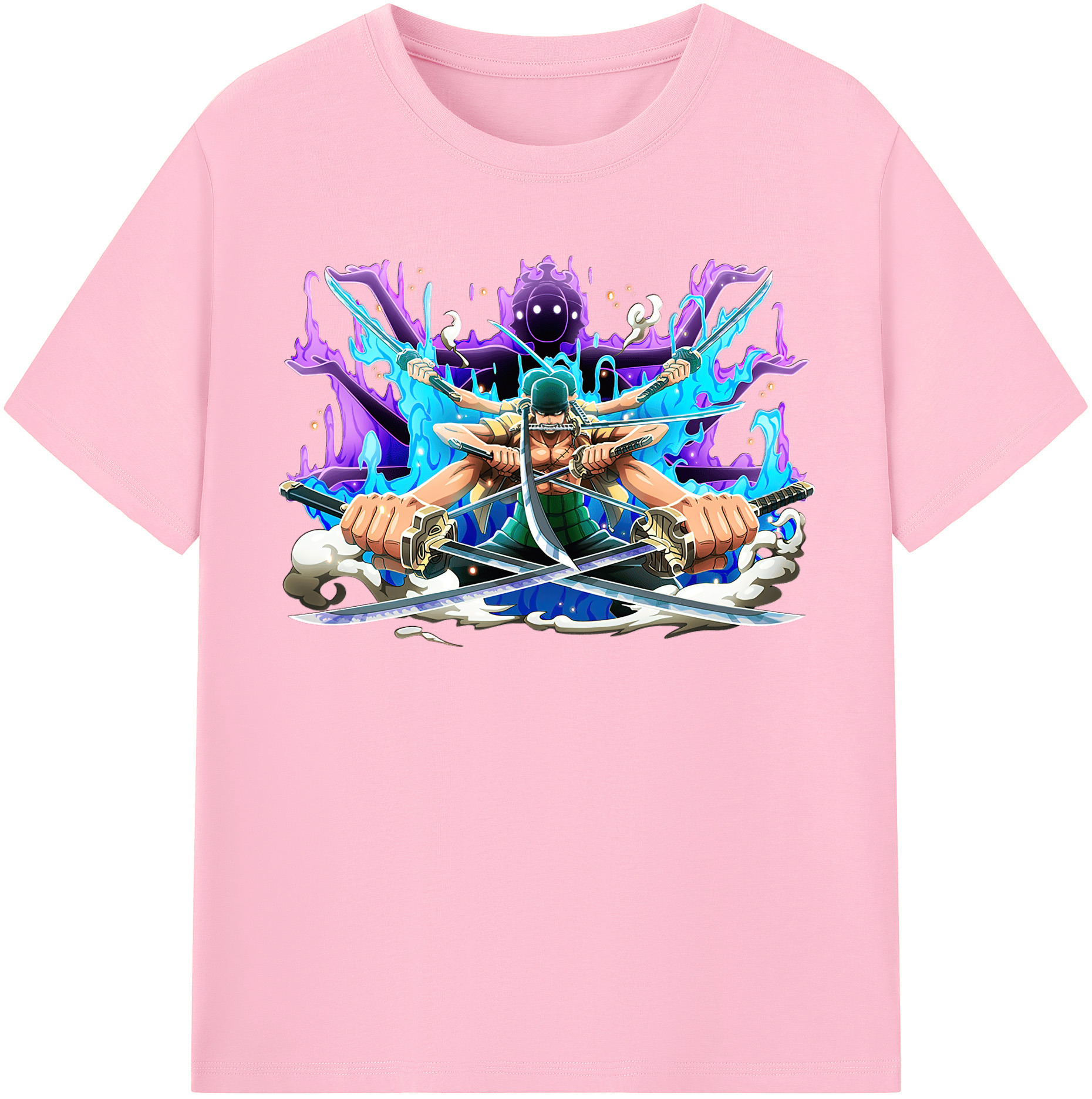 ワンピース ロロノア・ゾロ ONE PIECE Roronoa Zoro 綿100％半袖Tシャツ（フロントプリント）