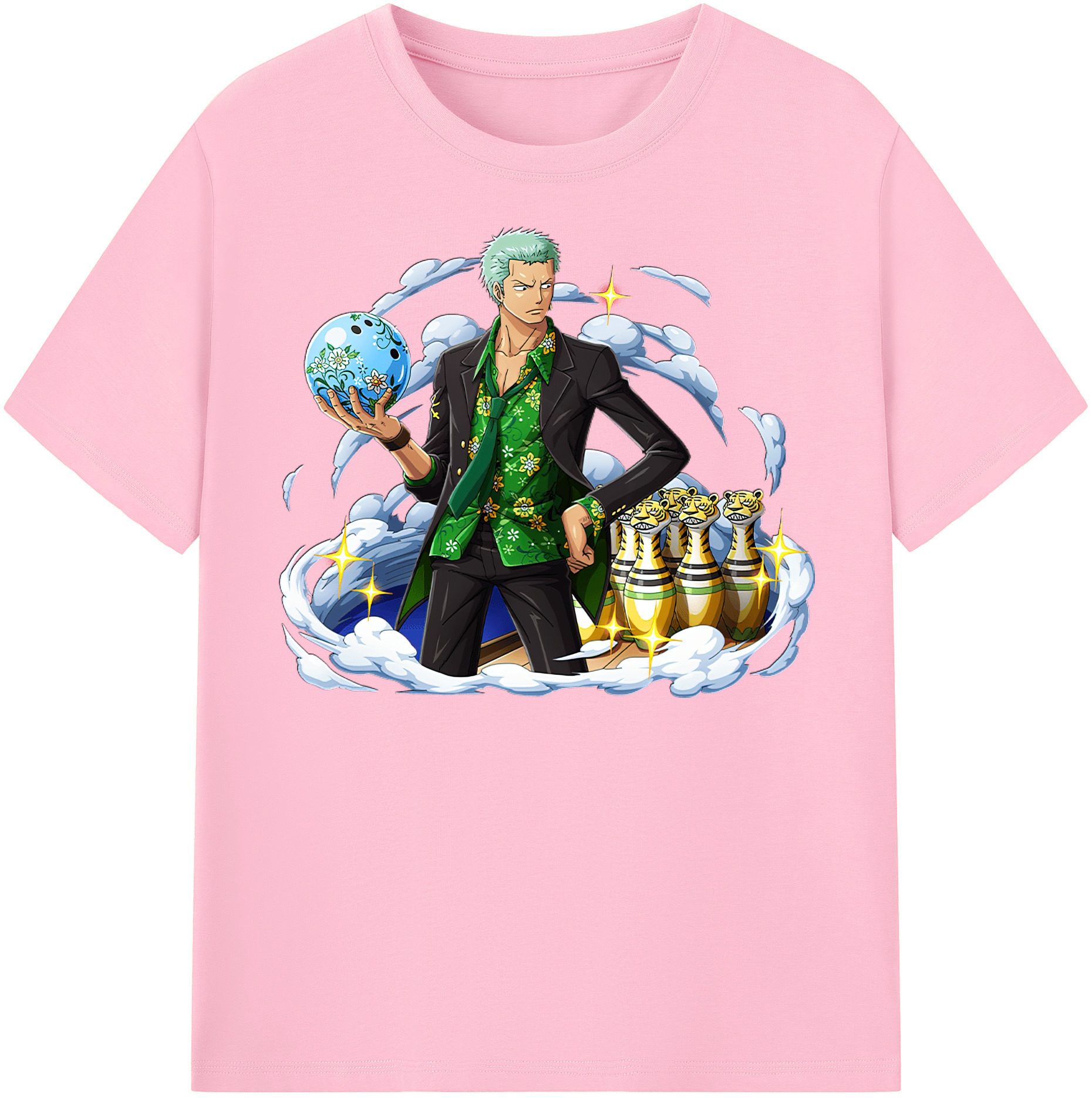ワンピース ロロノア・ゾロ ONE PIECE Roronoa Zoro 綿100％半袖Tシャツ（フロントプリント）