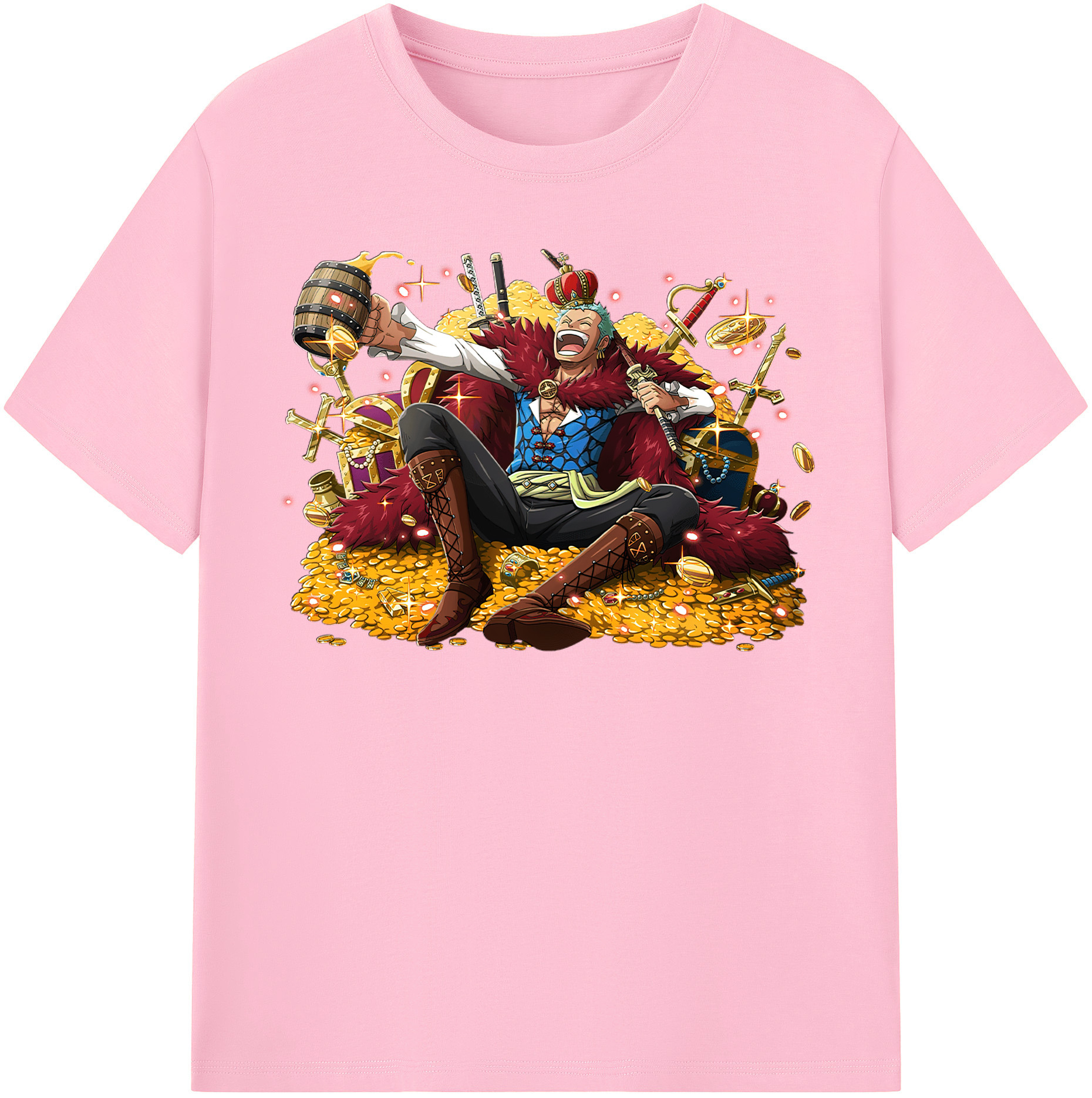 ワンピース ロロノア・ゾロ ONE PIECE Roronoa Zoro 綿100％半袖Tシャツ（フロントプリント）