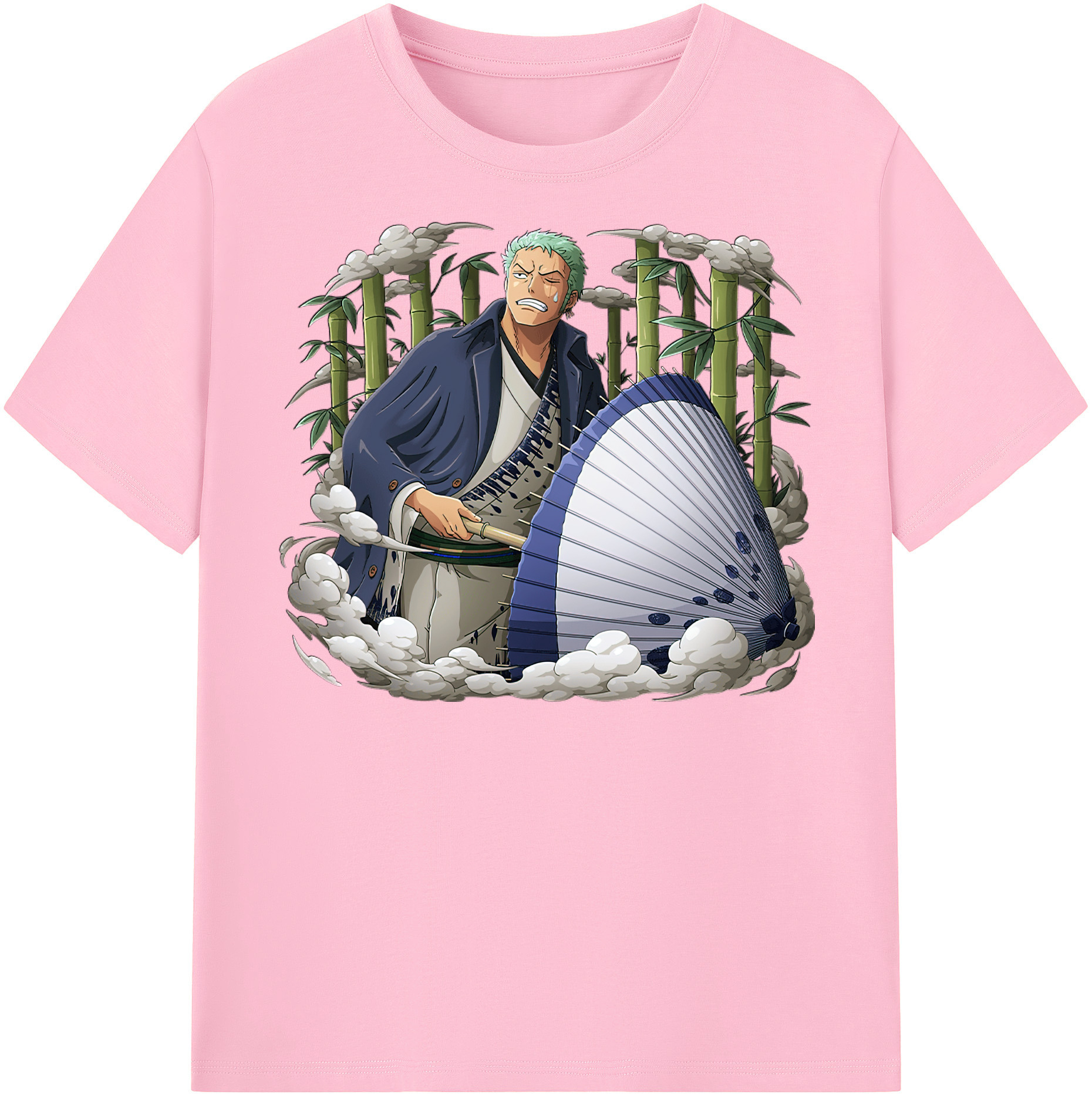 ワンピース ロロノア・ゾロ ONE PIECE Roronoa Zoro 綿100％半袖Tシャツ（フロントプリント）