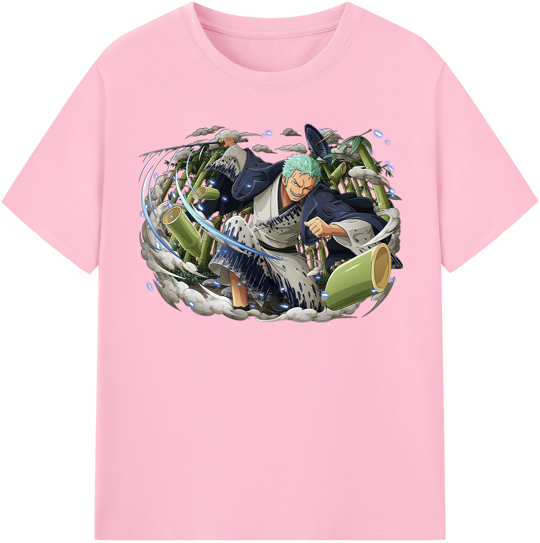 ワンピース ロロノア・ゾロ ONE PIECE Roronoa Zoro 綿100％半袖Tシャツ（フロントプリント）