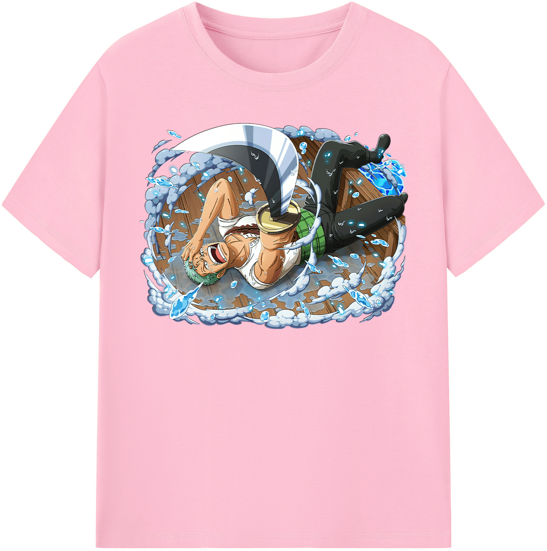 ワンピース ロロノア・ゾロ ONE PIECE Roronoa Zoro 綿100％半袖Tシャツ（フロントプリント）