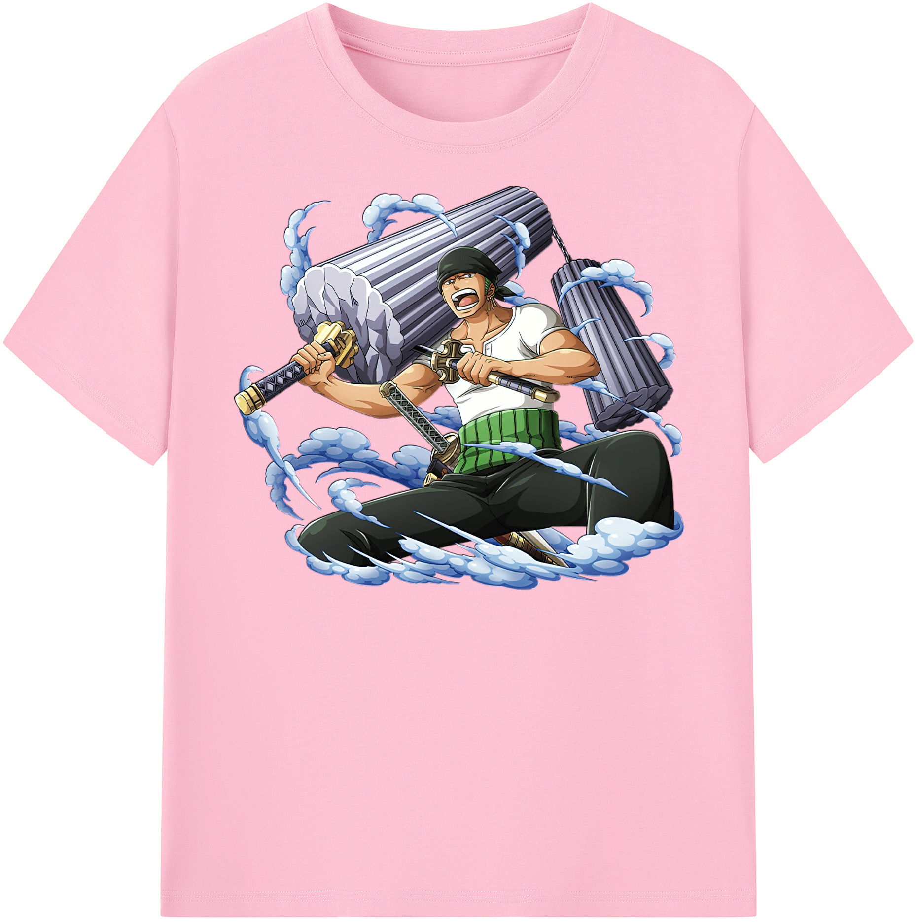 ワンピース ロロノア・ゾロ ONE PIECE Roronoa Zoro 綿100％半袖Tシャツ（フロントプリント）