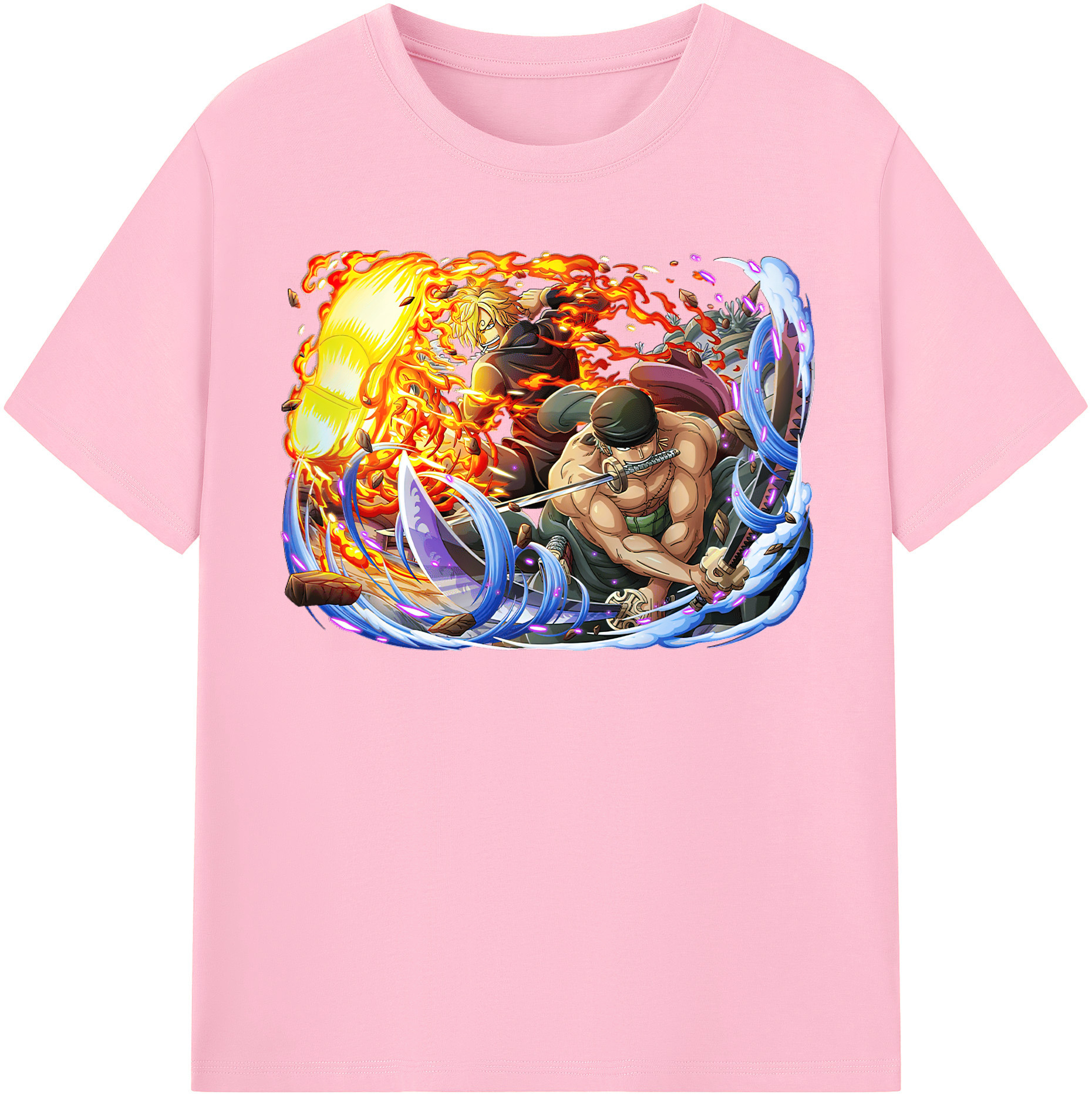 ワンピース ロロノア・ゾロ ONE PIECE Roronoa Zoro 綿100％半袖Tシャツ（フロントプリント）
