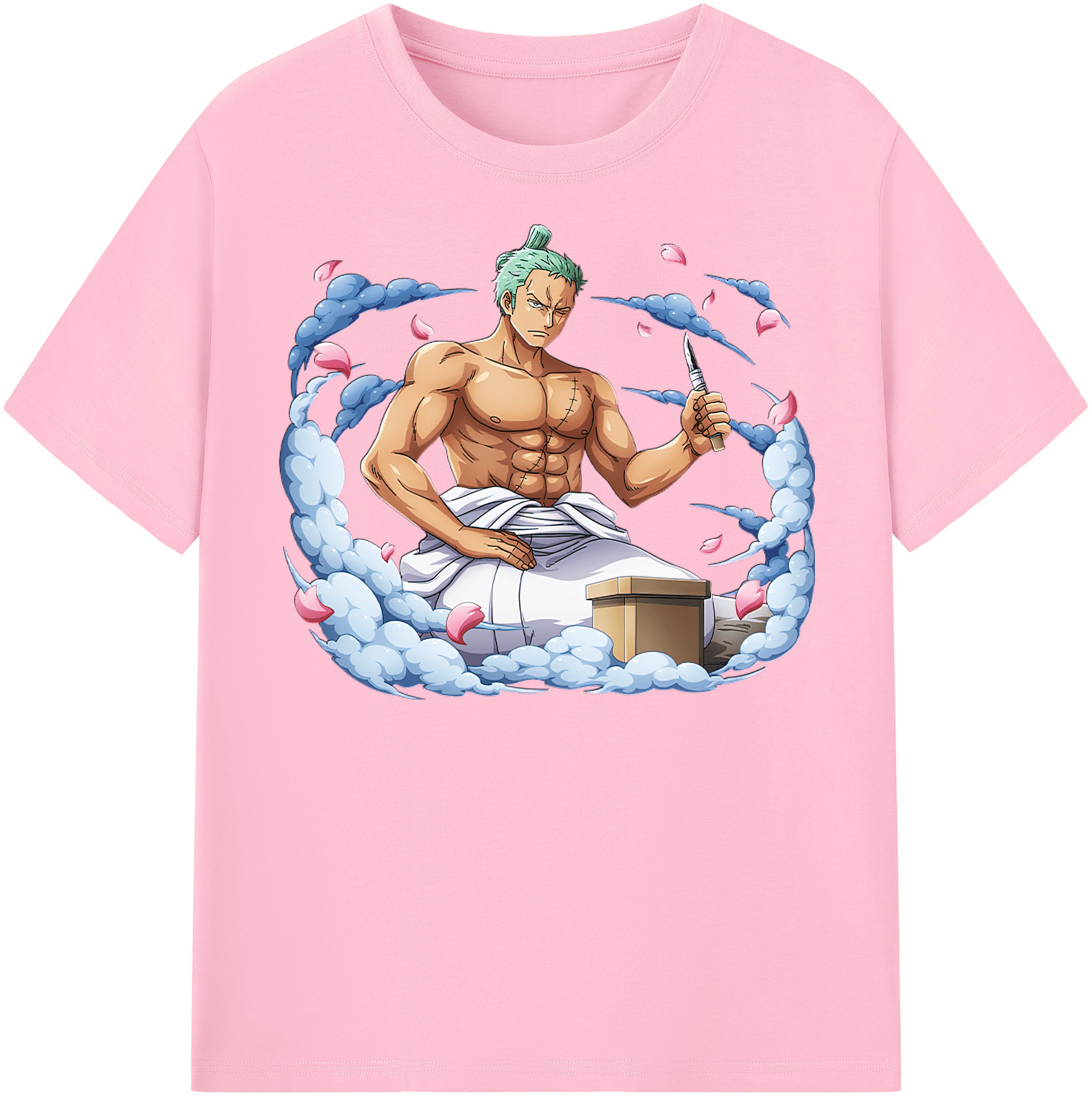 ワンピース ロロノア・ゾロ ONE PIECE Roronoa Zoro 綿100％半袖Tシャツ（フロントプリント）