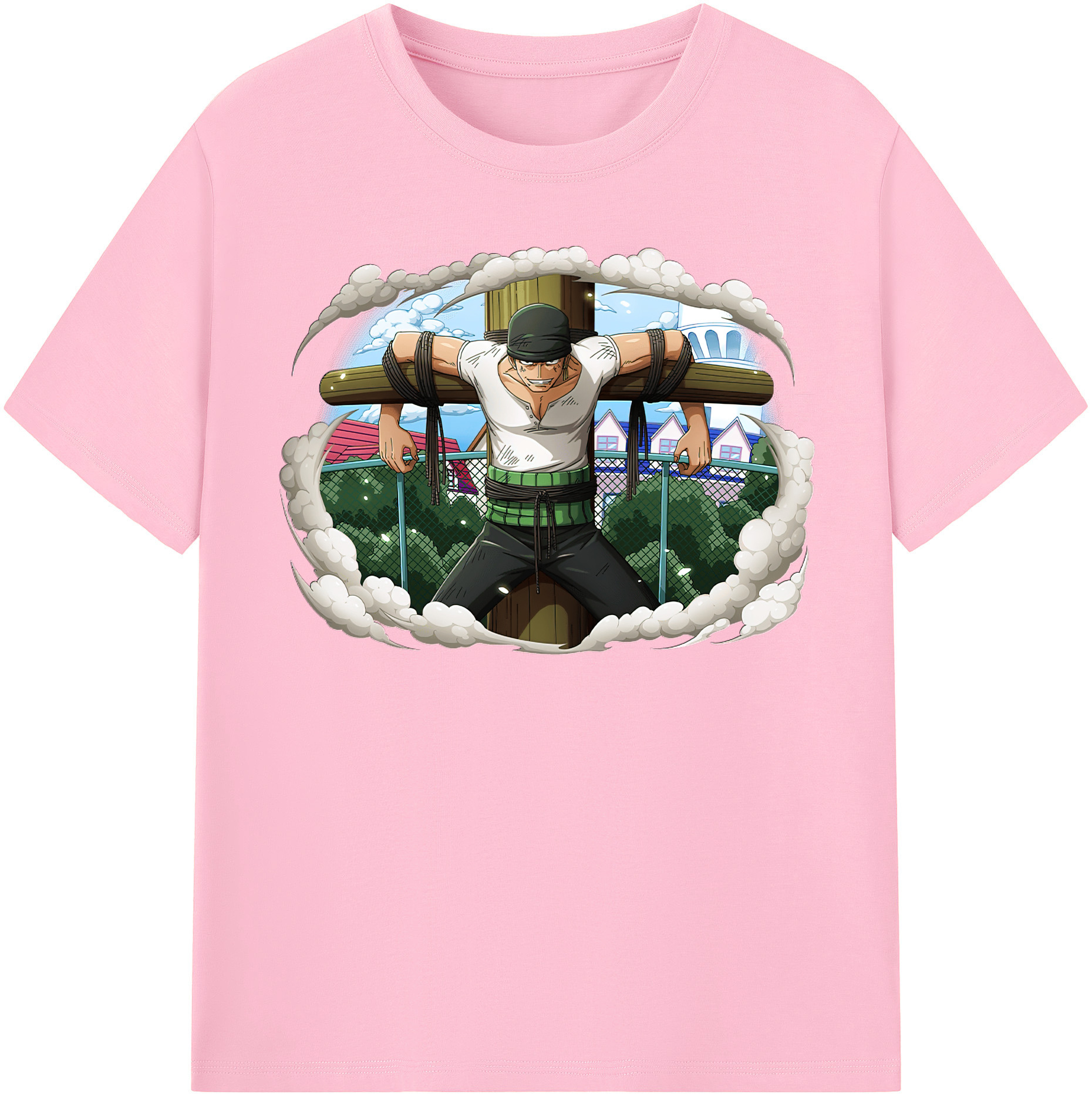 ワンピース ロロノア・ゾロ ONE PIECE Roronoa Zoro 綿100％半袖Tシャツ（フロントプリント）