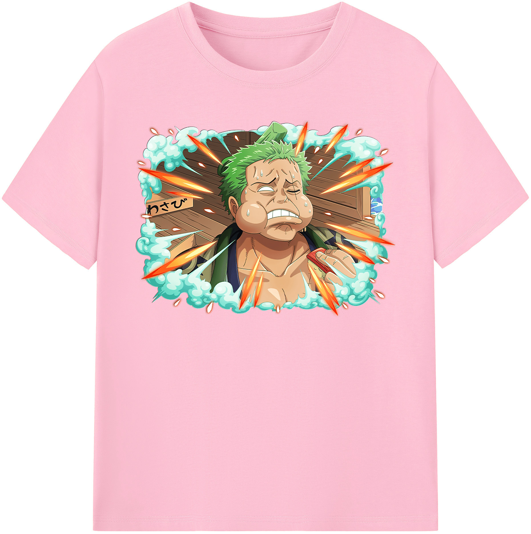 ワンピース ロロノア・ゾロ ONE PIECE Roronoa Zoro 綿100％半袖Tシャツ（フロントプリント）