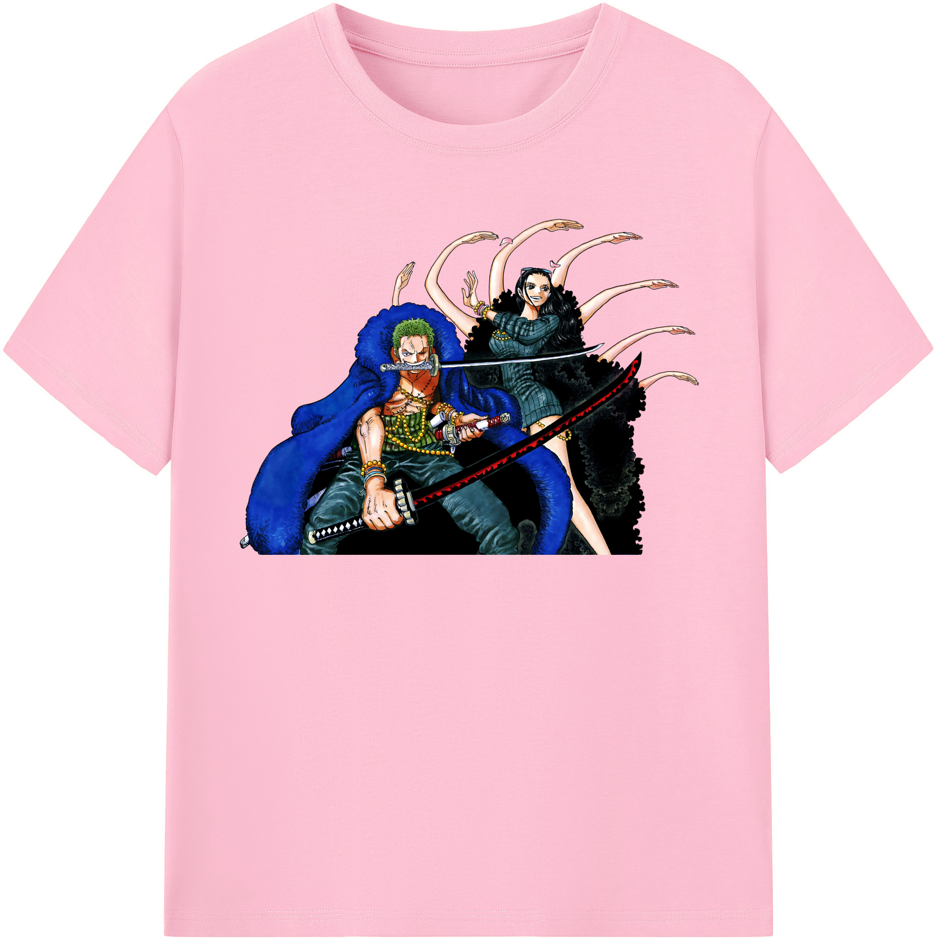 ワンピース ロロノア・ゾロ ONE PIECE Roronoa Zoro 綿100％半袖Tシャツ（フロントプリント）