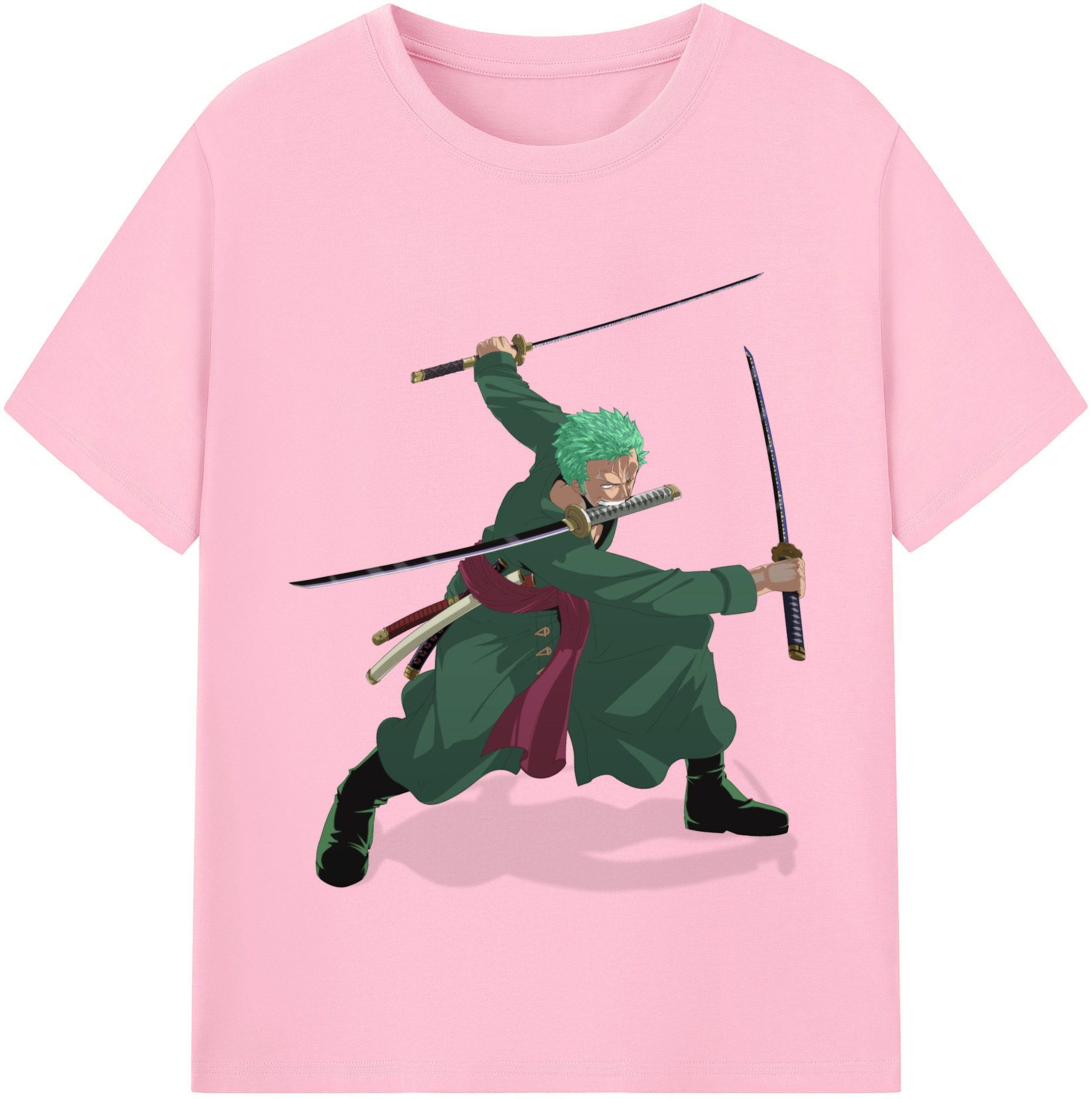 ワンピース ロロノア・ゾロ ONE PIECE Roronoa Zoro 綿100％半袖Tシャツ（フロントプリント）