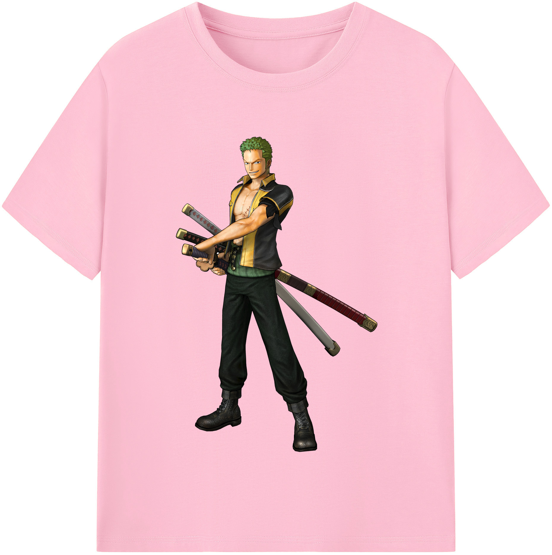 （画像用） ワンピース ロロノア・ゾロ ONE PIECE Roronoa Zoro 綿100％半袖Tシャツ（フロントプリント）