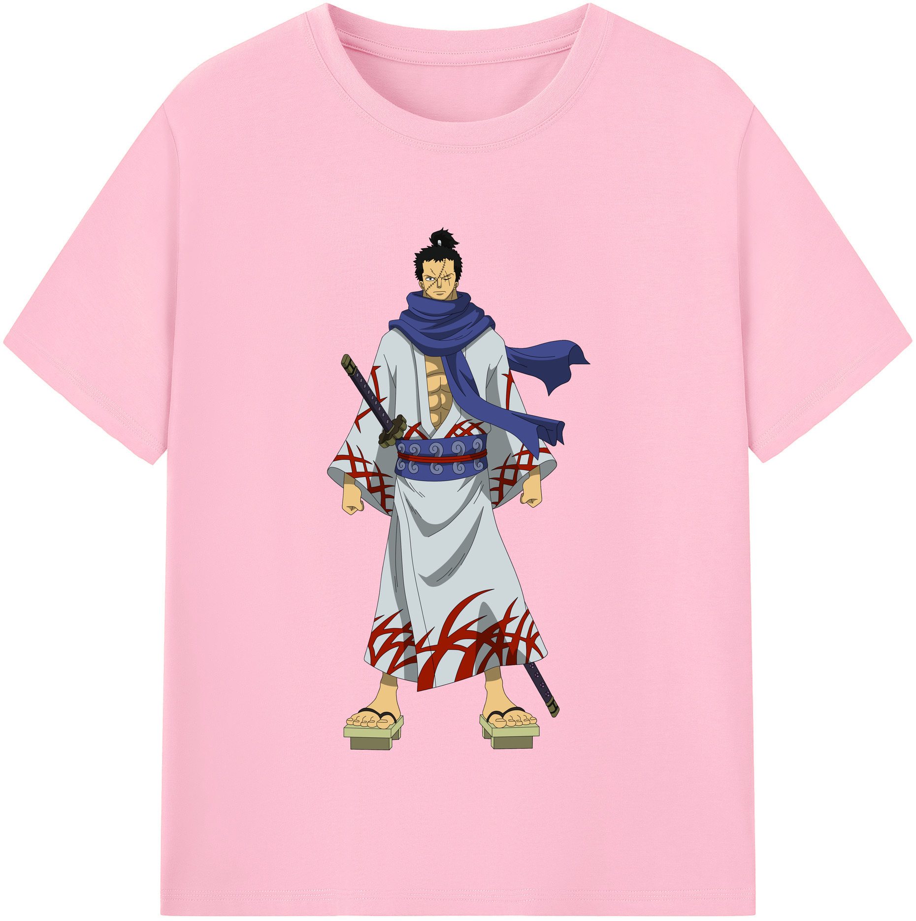 ワンピース ロロノア・ゾロ ONE PIECE Roronoa Zoro 綿100％半袖Tシャツ（フロントプリント）
