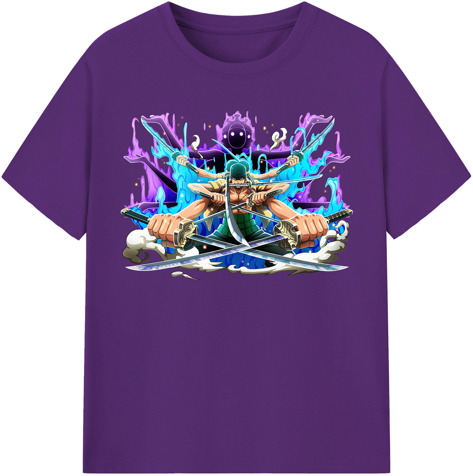 ワンピース ロロノア・ゾロ ONE PIECE Roronoa Zoro 綿100％半袖Tシャツ（フロントプリント）