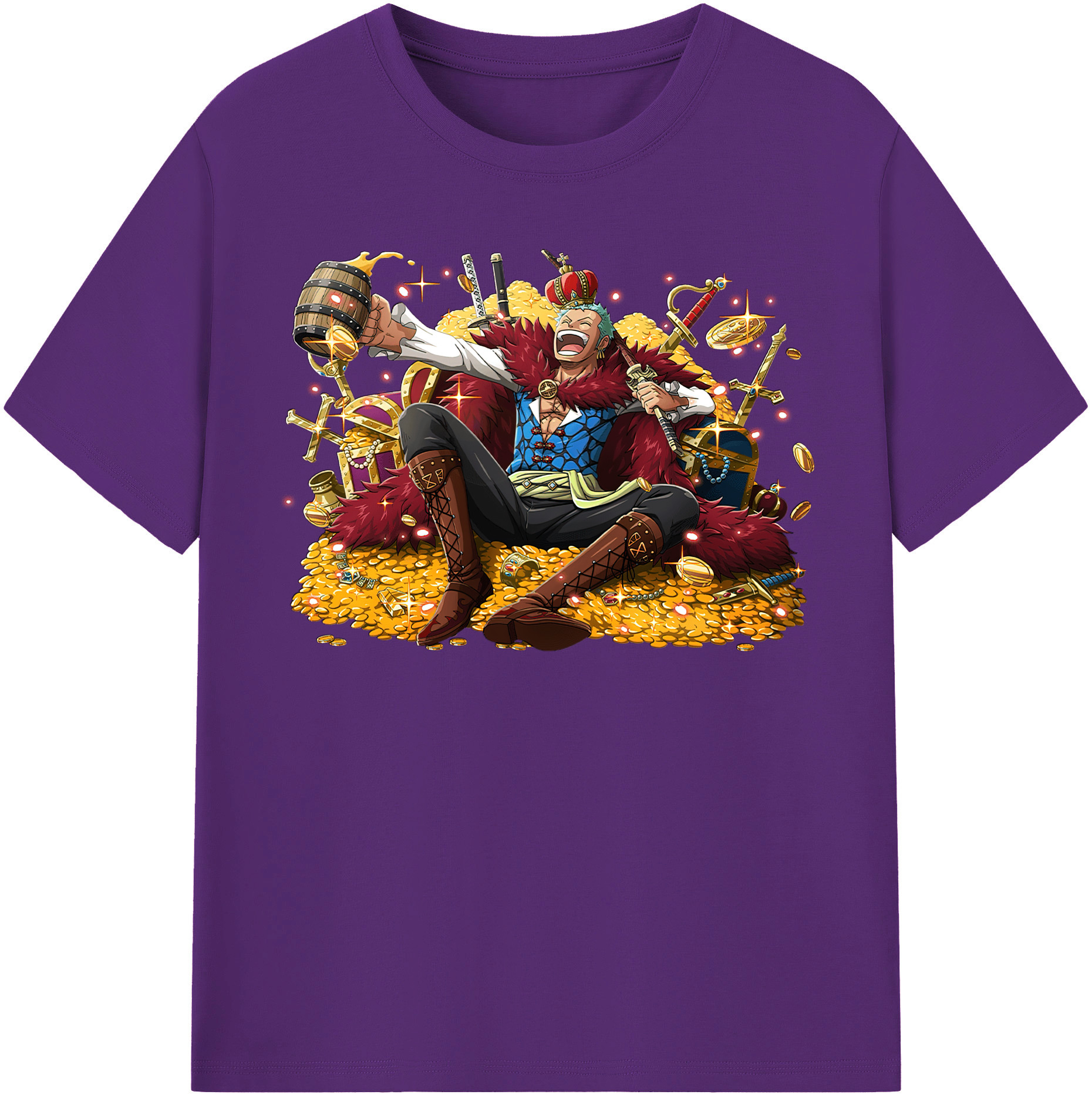 ワンピース ロロノア・ゾロ ONE PIECE Roronoa Zoro 綿100％半袖Tシャツ（フロントプリント）
