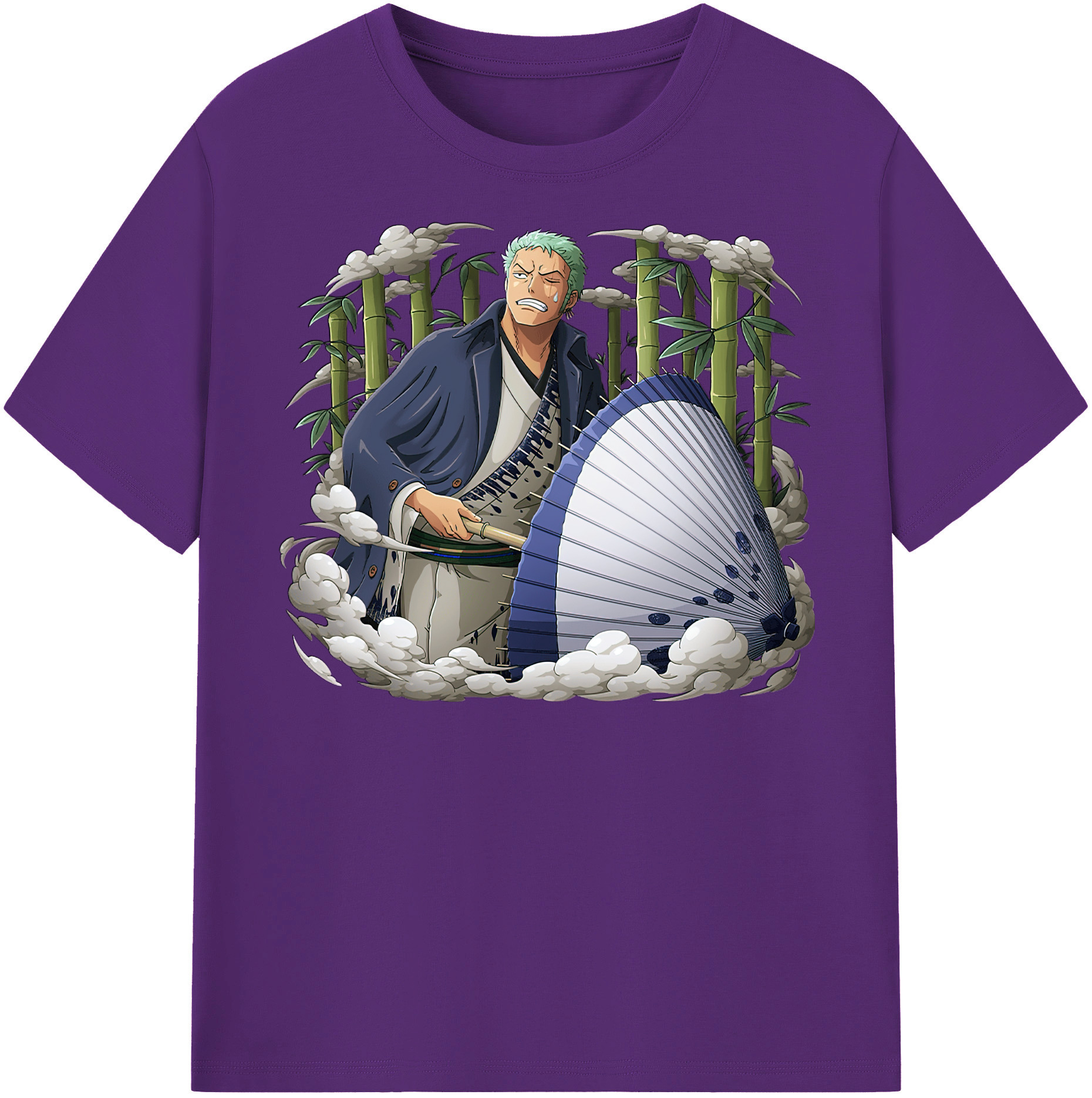 ワンピース ロロノア・ゾロ ONE PIECE Roronoa Zoro 綿100％半袖Tシャツ（フロントプリント）