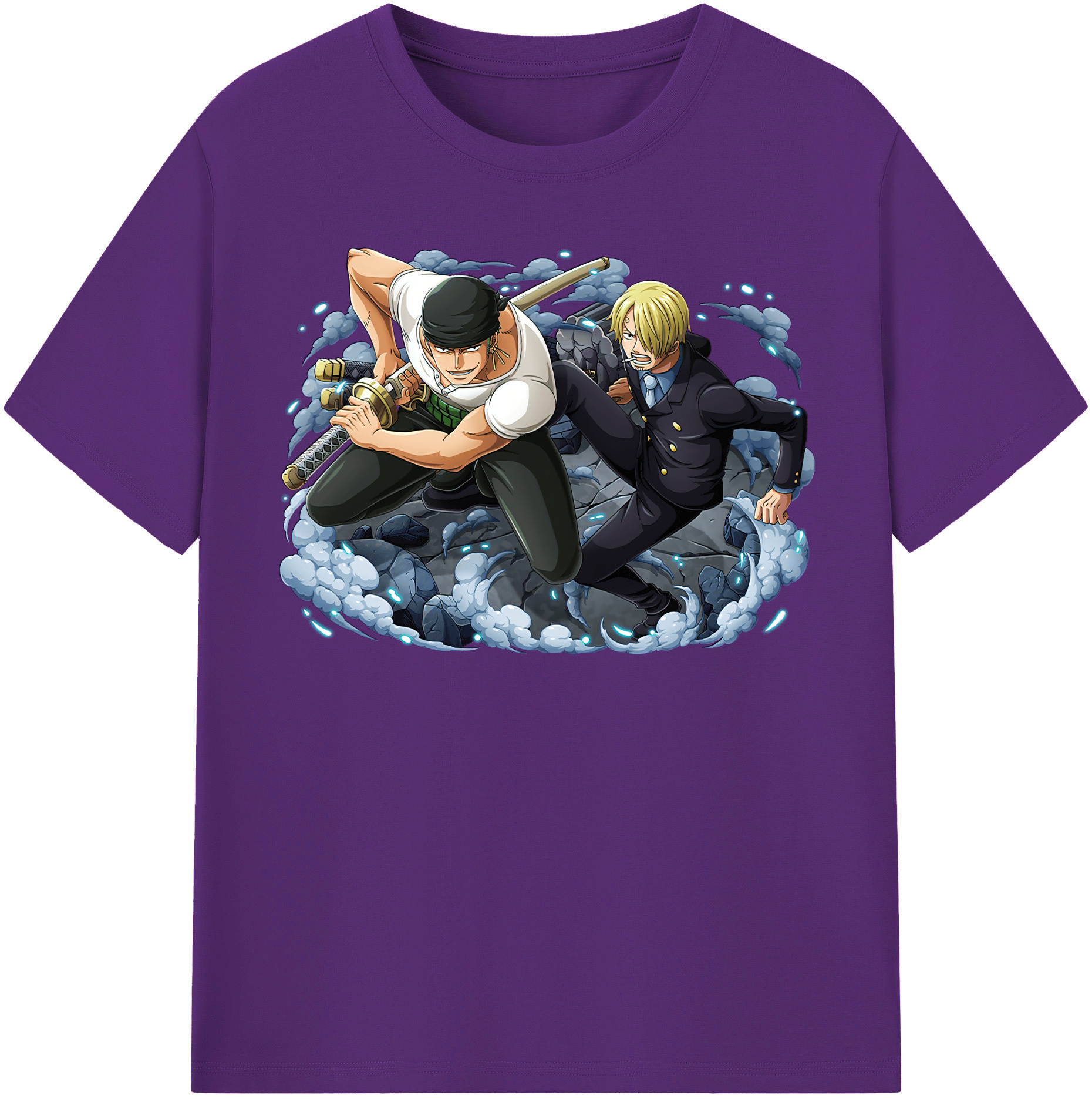ワンピース ロロノア・ゾロ ONE PIECE Roronoa Zoro 綿100％半袖Tシャツ（フロントプリント）