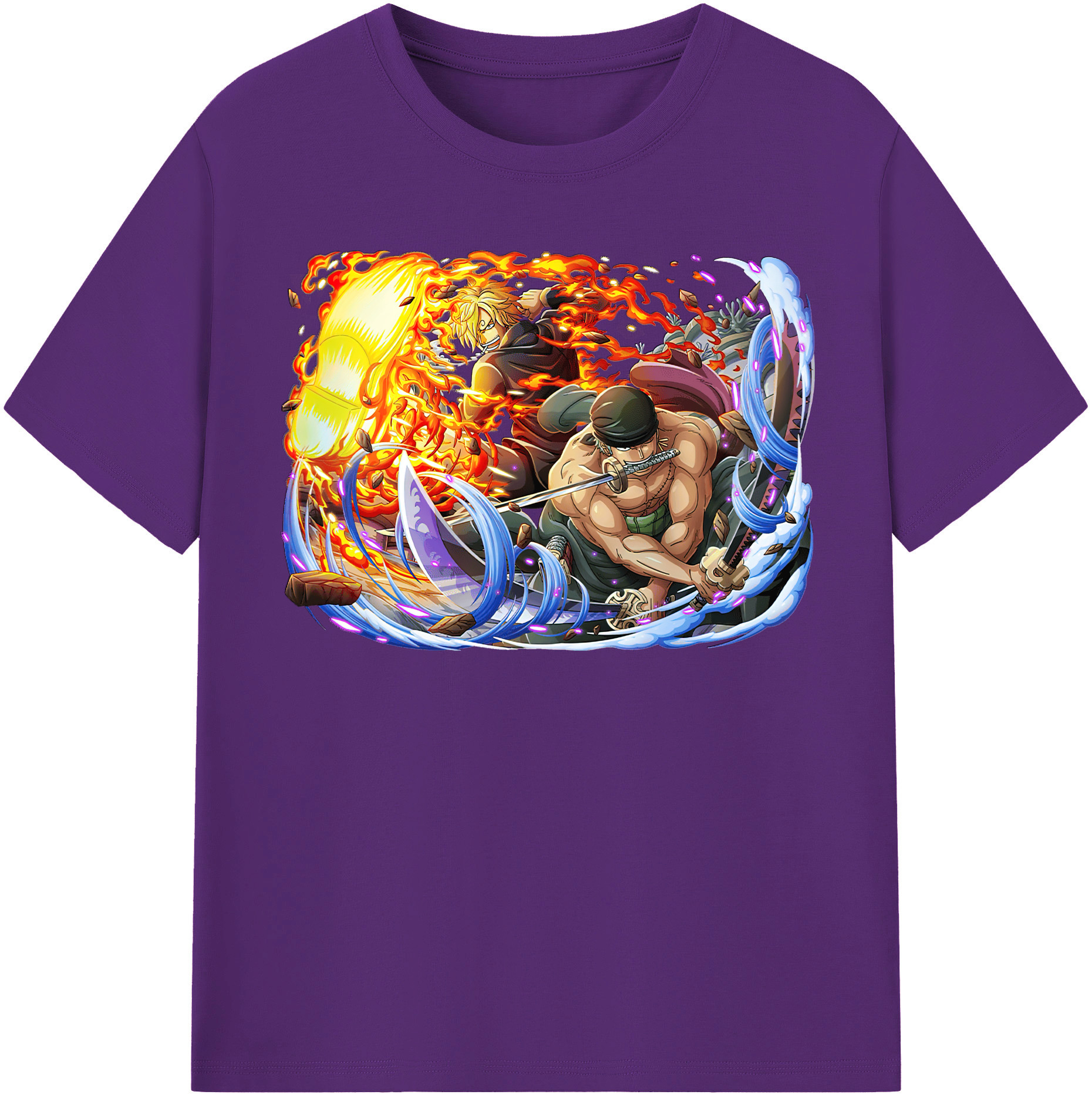 ワンピース ロロノア・ゾロ ONE PIECE Roronoa Zoro 綿100％半袖Tシャツ（フロントプリント）