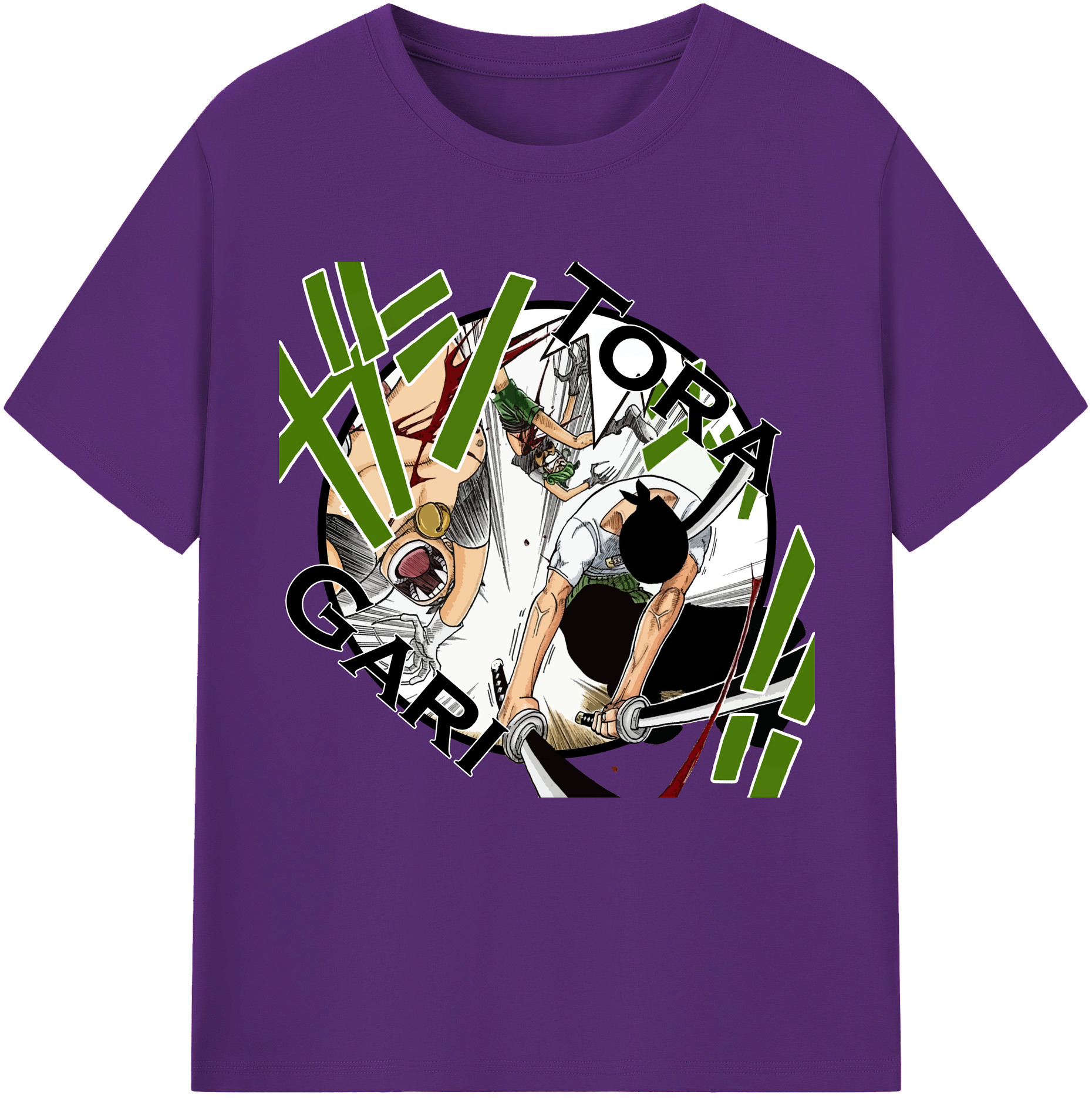 （画像用） ワンピース ロロノア・ゾロ ONE PIECE Roronoa Zoro 綿100％半袖Tシャツ（フロントプリント）