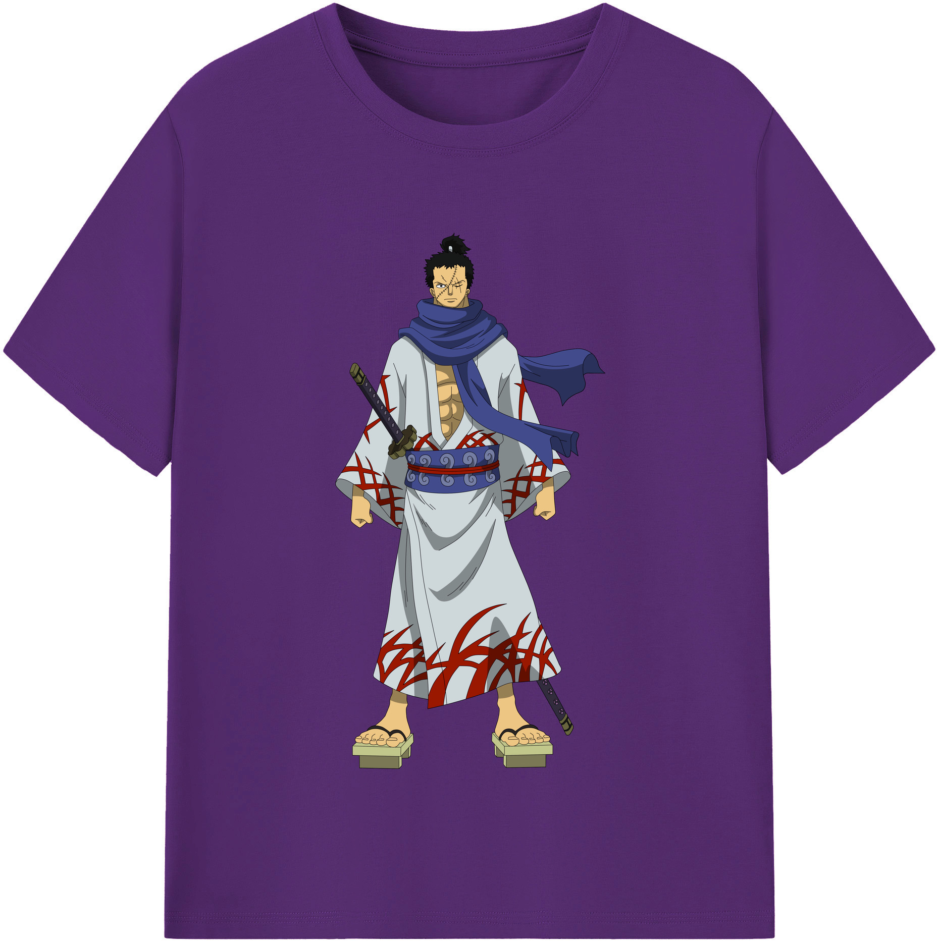 ワンピース ロロノア・ゾロ ONE PIECE Roronoa Zoro 綿100％半袖Tシャツ（フロントプリント）