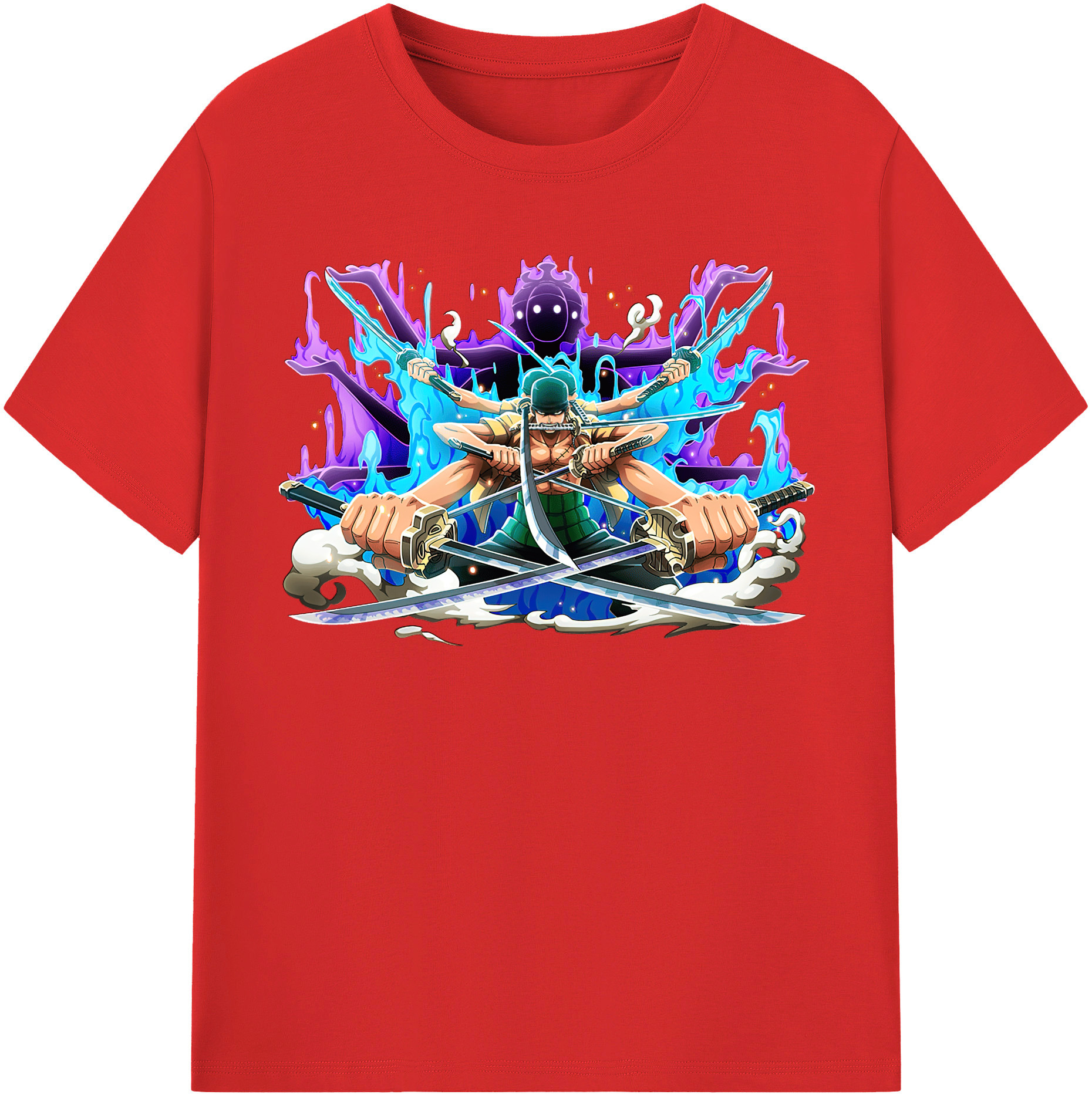 ワンピース ロロノア・ゾロ ONE PIECE Roronoa Zoro 綿100％半袖Tシャツ（フロントプリント）