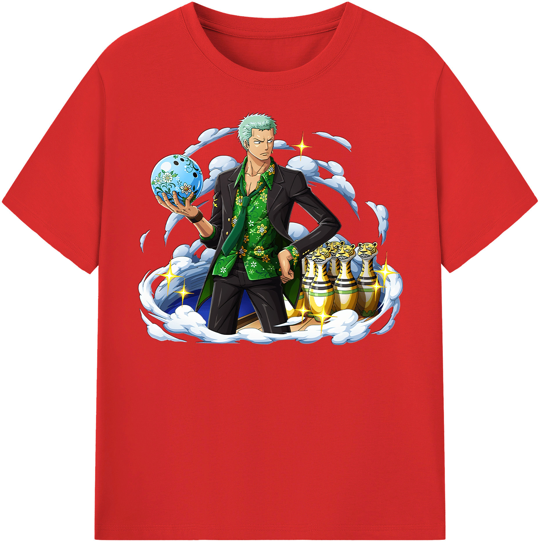 ワンピース ロロノア・ゾロ ONE PIECE Roronoa Zoro 綿100％半袖Tシャツ（フロントプリント）