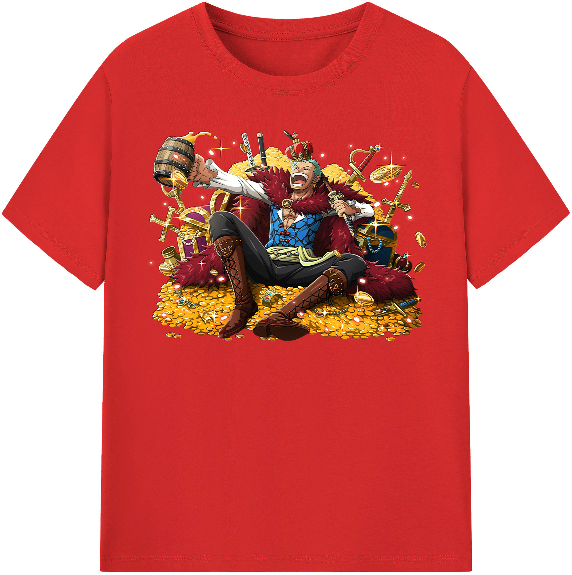 ワンピース ロロノア・ゾロ ONE PIECE Roronoa Zoro 綿100％半袖Tシャツ（フロントプリント）