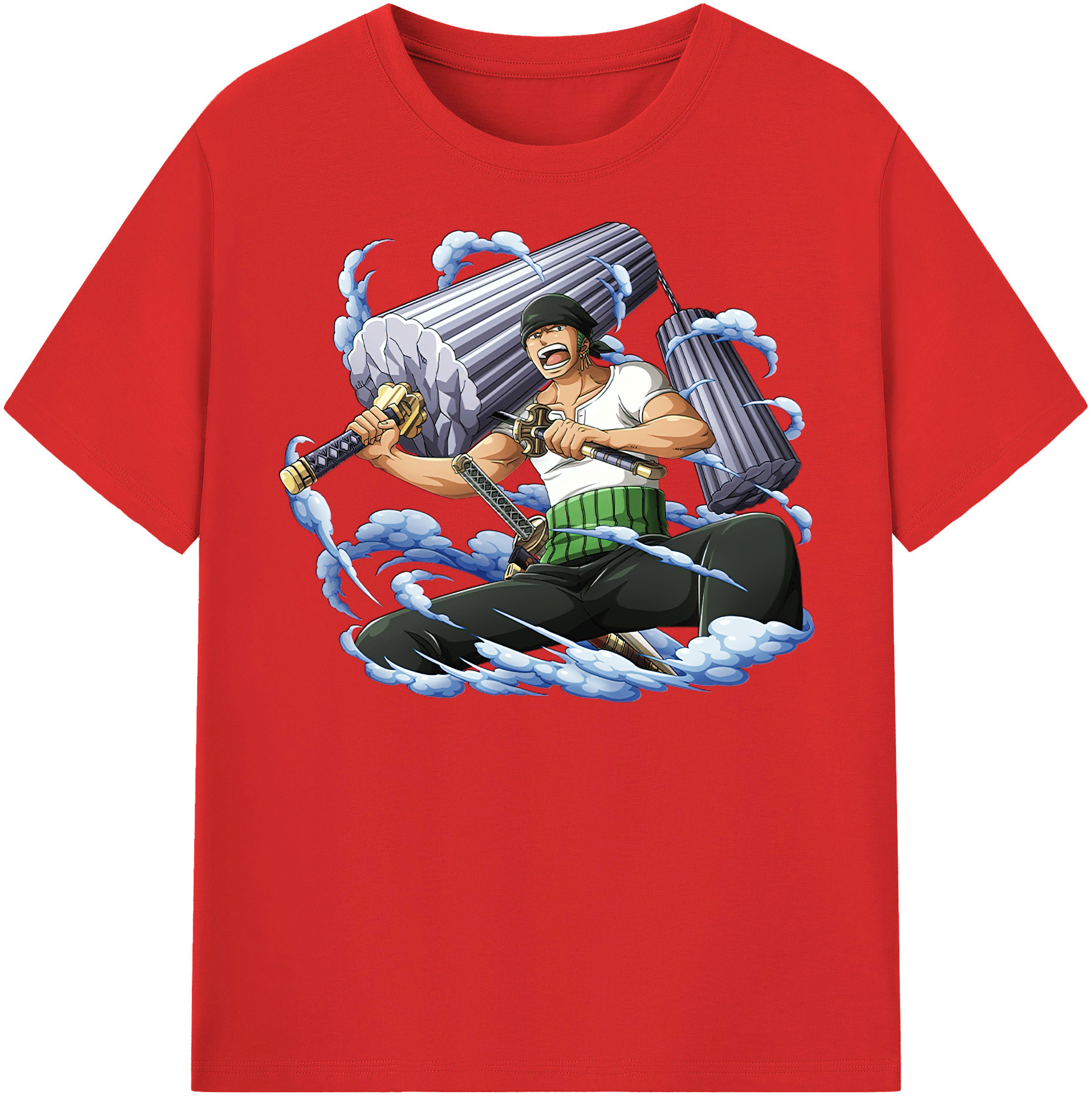 ワンピース ロロノア・ゾロ ONE PIECE Roronoa Zoro 綿100％半袖Tシャツ（フロントプリント）