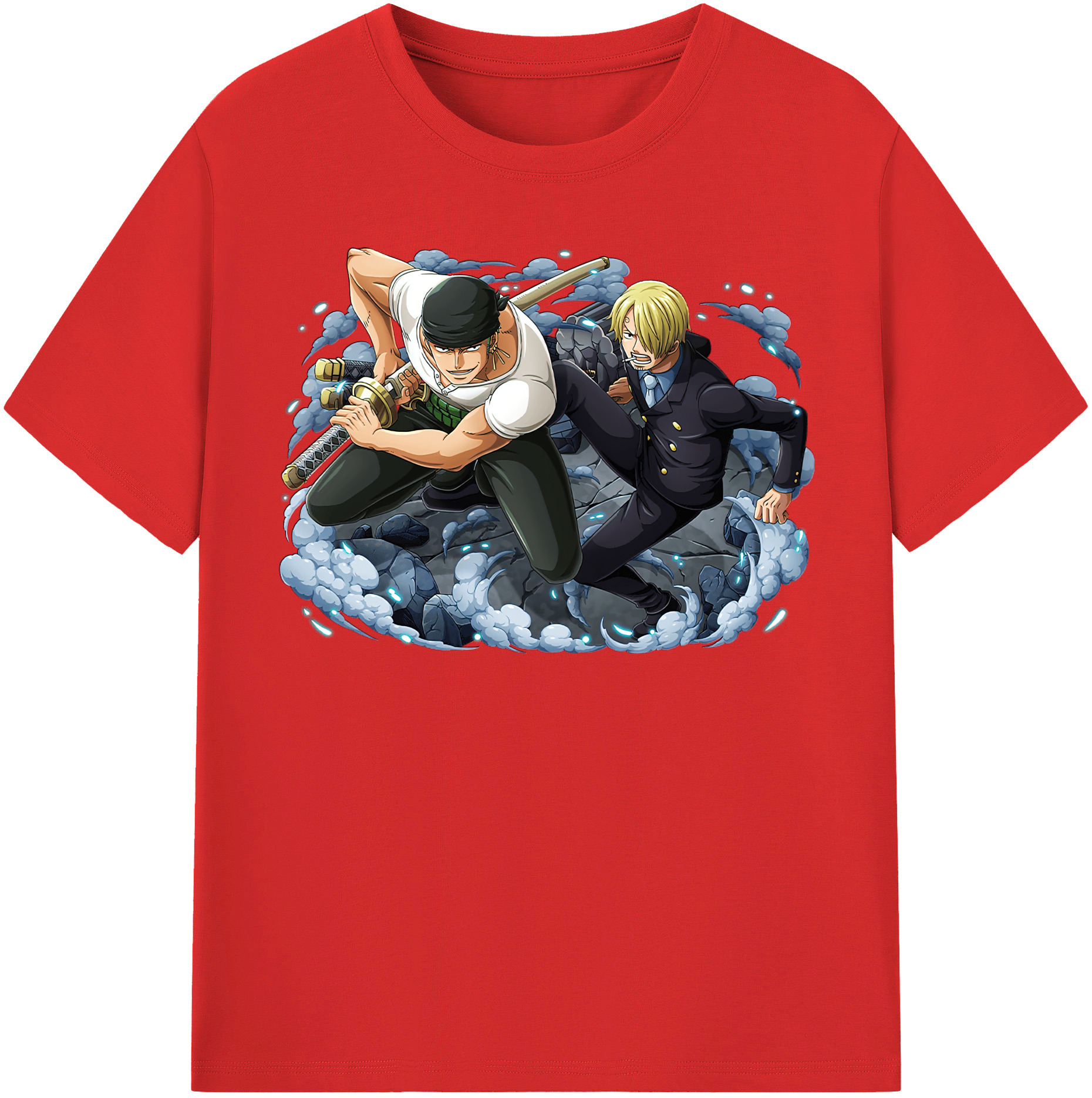 ワンピース ロロノア・ゾロ ONE PIECE Roronoa Zoro 綿100％半袖Tシャツ（フロントプリント）