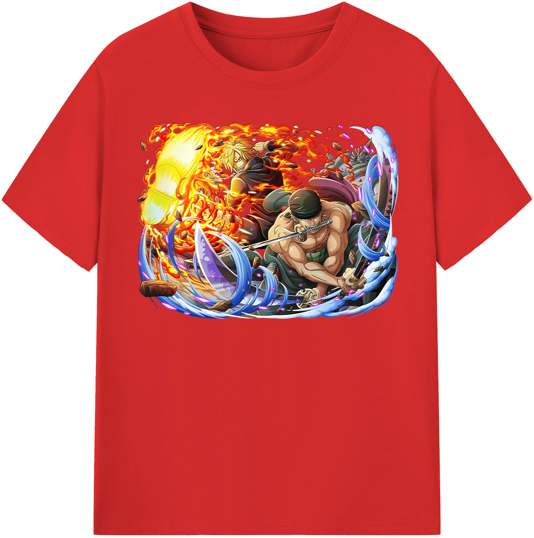 ワンピース ロロノア・ゾロ ONE PIECE Roronoa Zoro 綿100％半袖Tシャツ（フロントプリント）