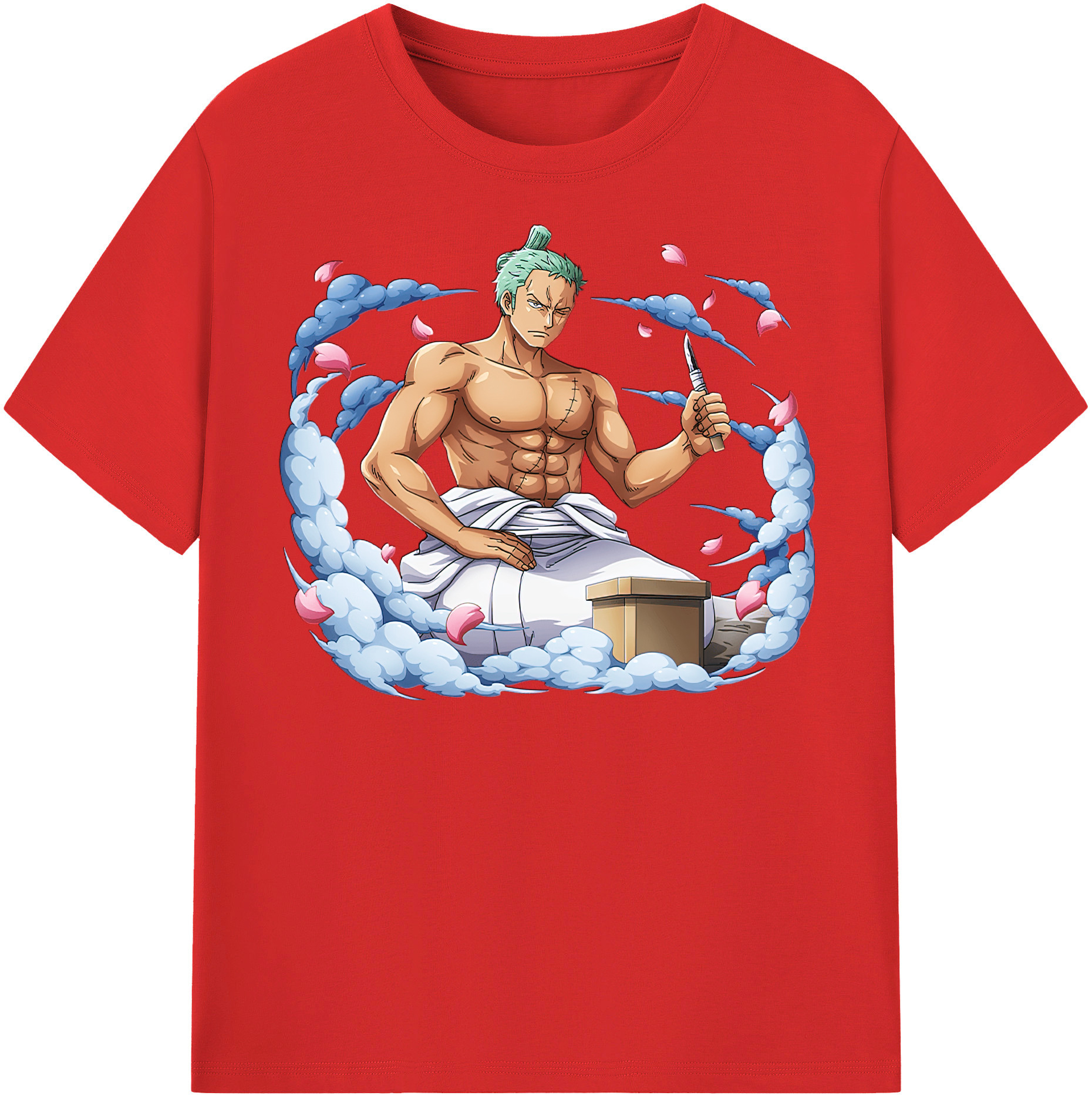 ワンピース ロロノア・ゾロ ONE PIECE Roronoa Zoro 綿100％半袖Tシャツ（フロントプリント）