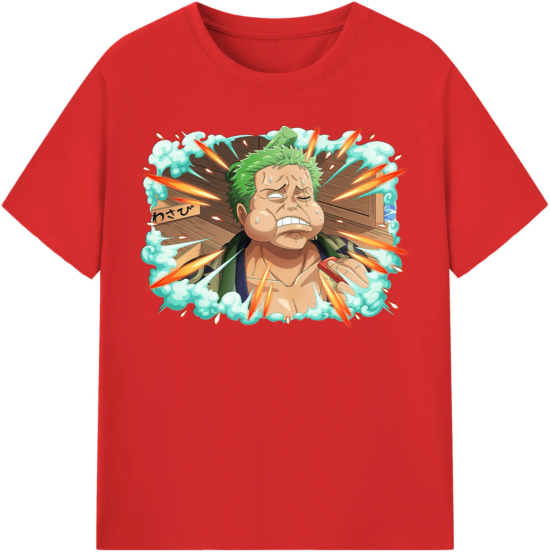 ワンピース ロロノア・ゾロ ONE PIECE Roronoa Zoro 綿100％半袖Tシャツ（フロントプリント）