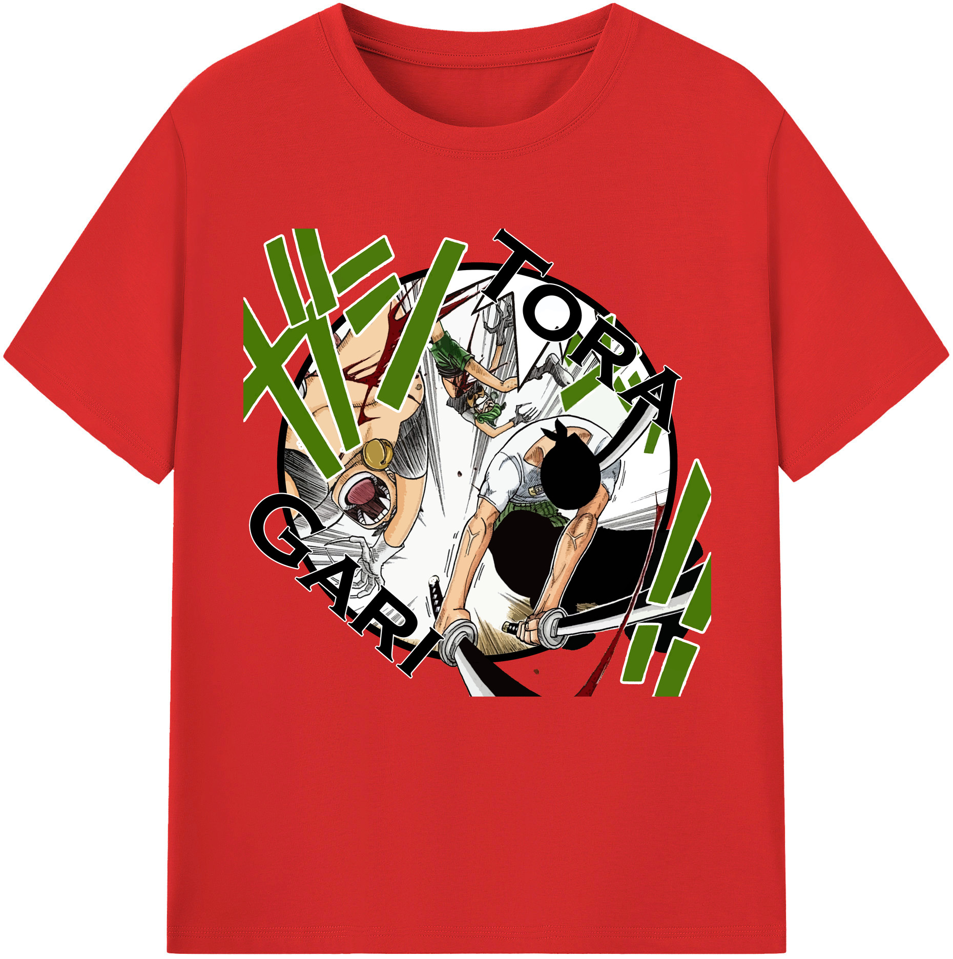 （画像用） ワンピース ロロノア・ゾロ ONE PIECE Roronoa Zoro 綿100％半袖Tシャツ（フロントプリント）
