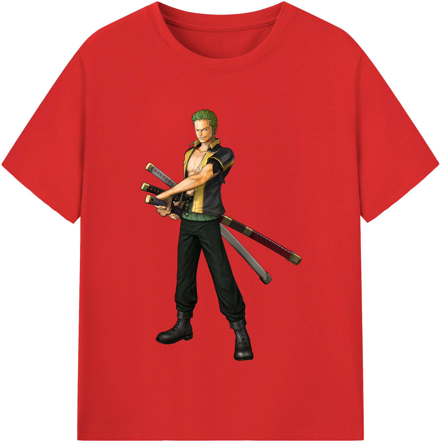 （画像用） ワンピース ロロノア・ゾロ ONE PIECE Roronoa Zoro 綿100％半袖Tシャツ（フロントプリント）