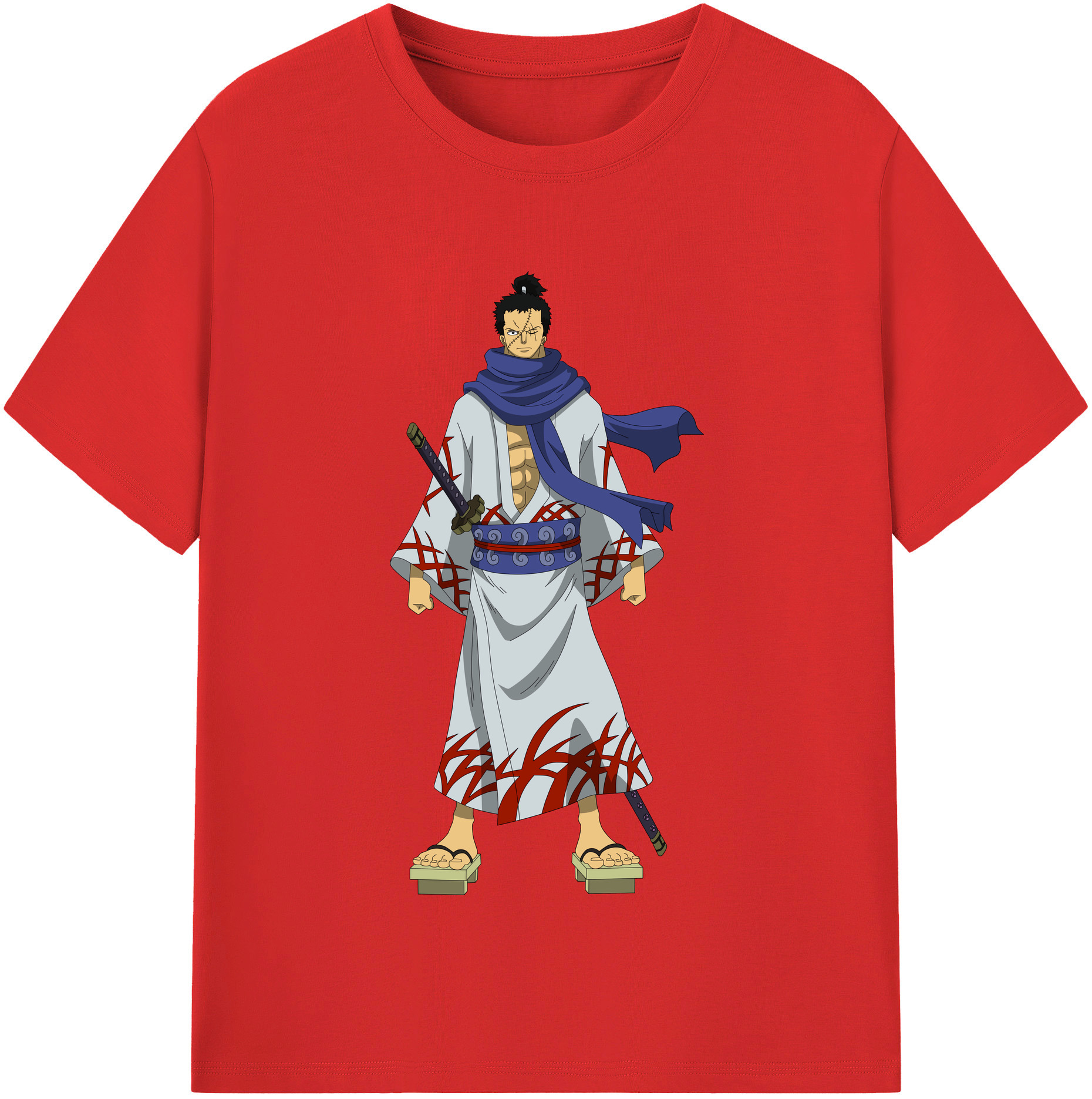 ワンピース ロロノア・ゾロ ONE PIECE Roronoa Zoro 綿100％半袖Tシャツ（フロントプリント）