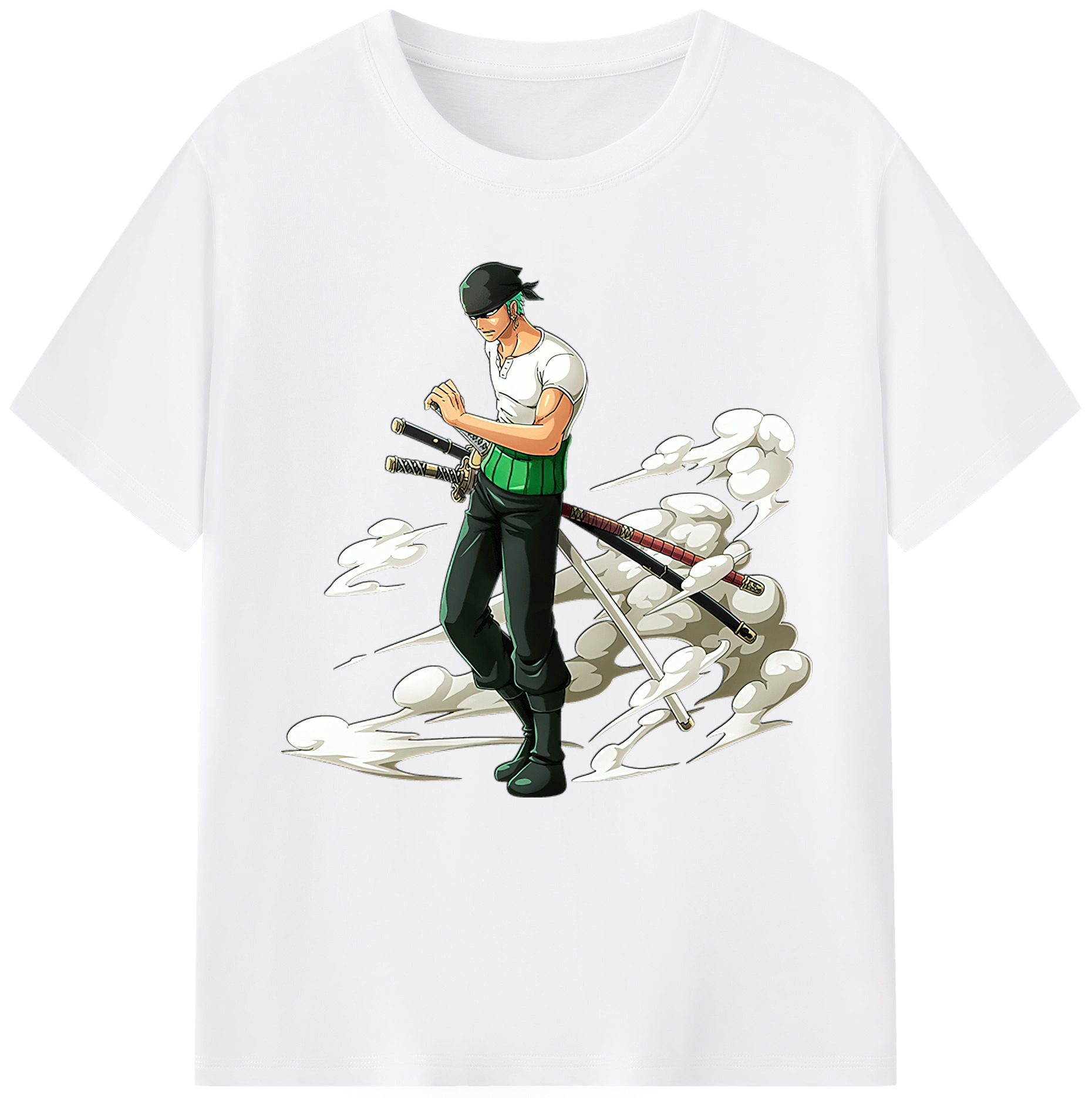 ワンピース ロロノア・ゾロ ONE PIECE Roronoa Zoro 綿100％半袖Tシャツ（フロントプリント）