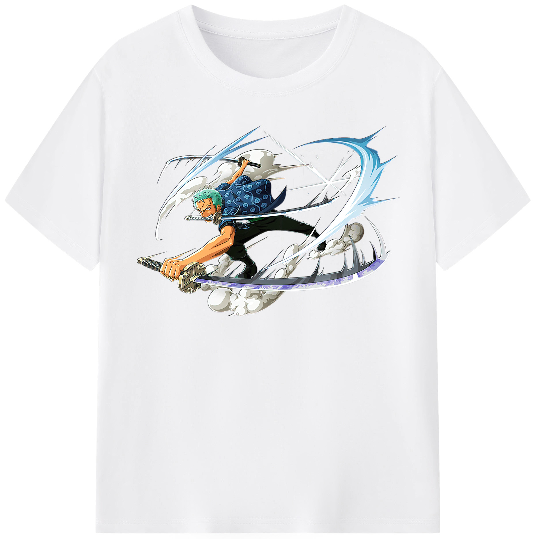 ワンピース ロロノア・ゾロ ONE PIECE Roronoa Zoro 綿100％半袖Tシャツ（フロントプリント）