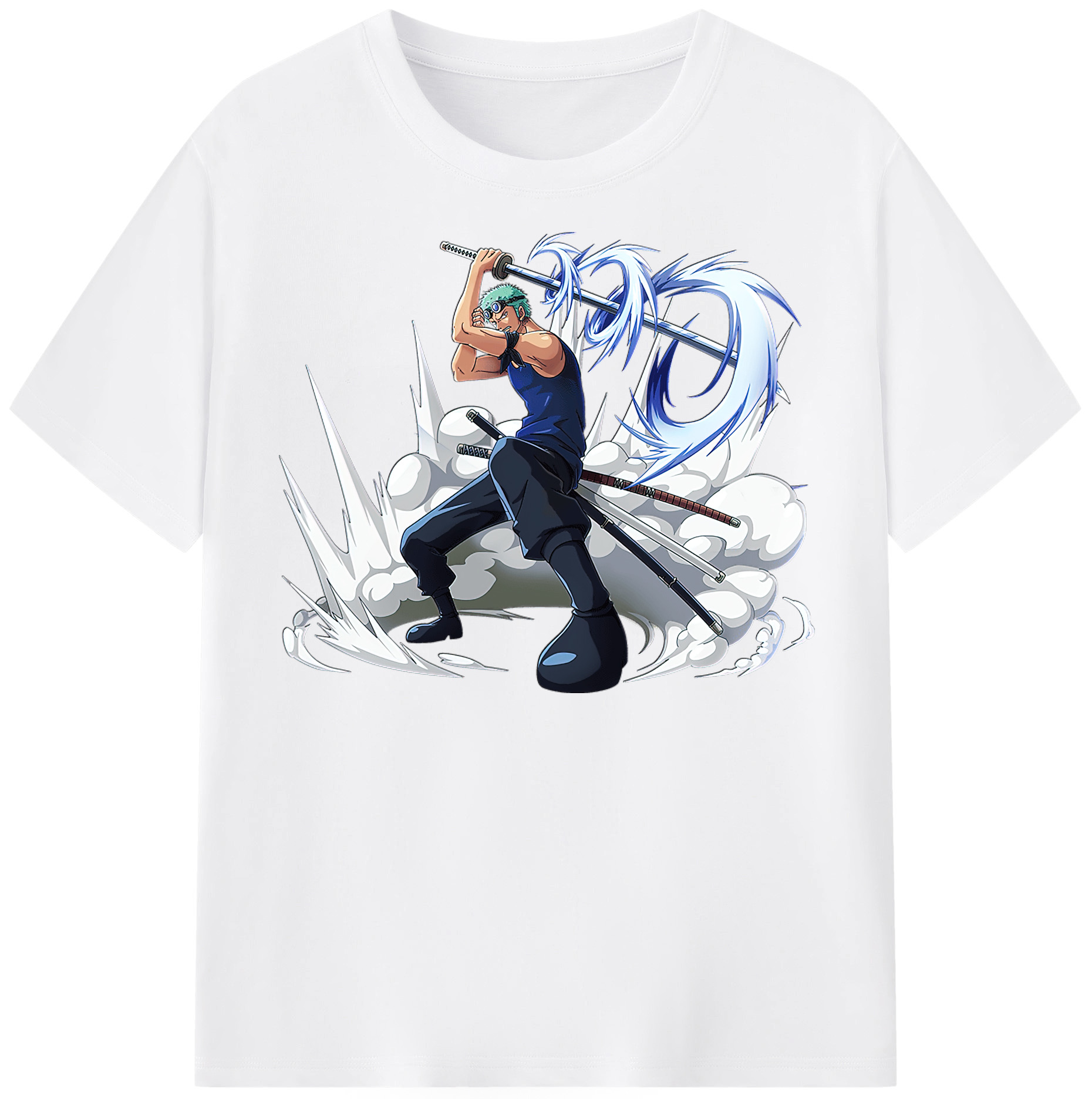 ワンピース ロロノア・ゾロ ONE PIECE Roronoa Zoro 綿100％半袖Tシャツ（フロントプリント）
