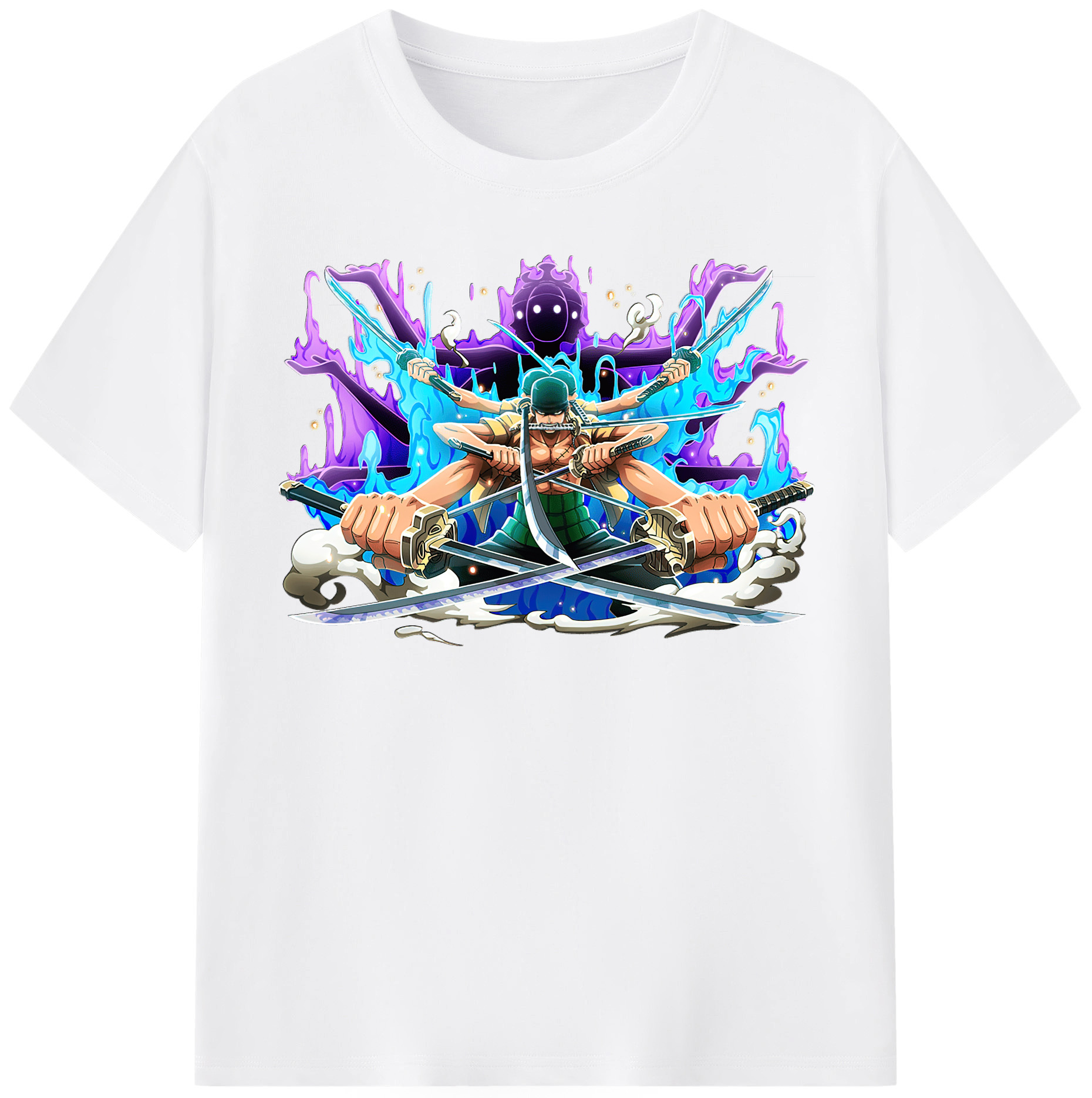 ワンピース ロロノア・ゾロ ONE PIECE Roronoa Zoro 綿100％半袖Tシャツ（フロントプリント）