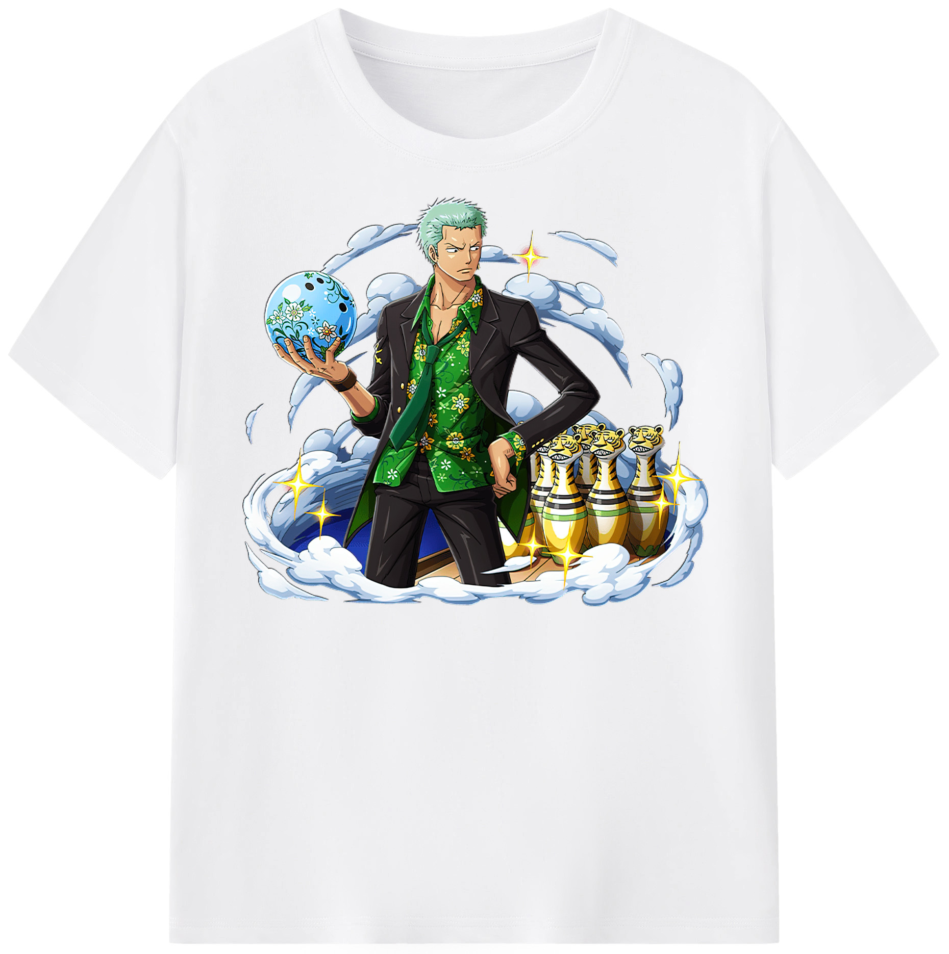 ワンピース ロロノア・ゾロ ONE PIECE Roronoa Zoro 綿100％半袖Tシャツ（フロントプリント）