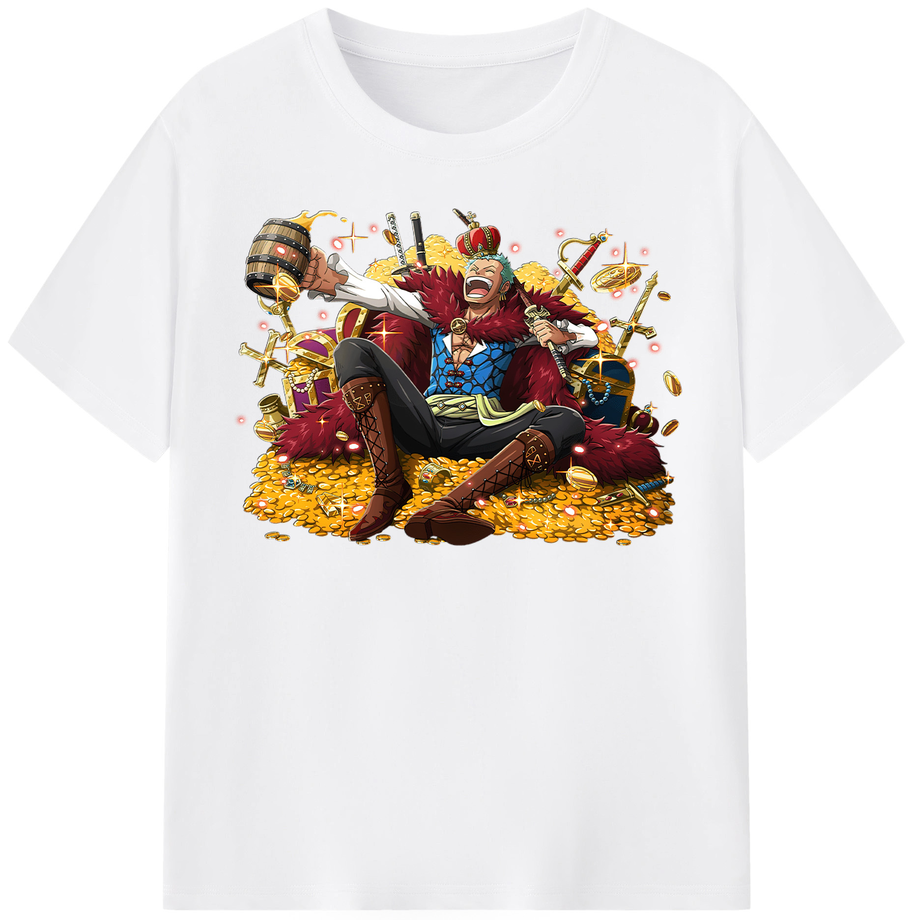 ワンピース ロロノア・ゾロ ONE PIECE Roronoa Zoro 綿100％半袖Tシャツ（フロントプリント）